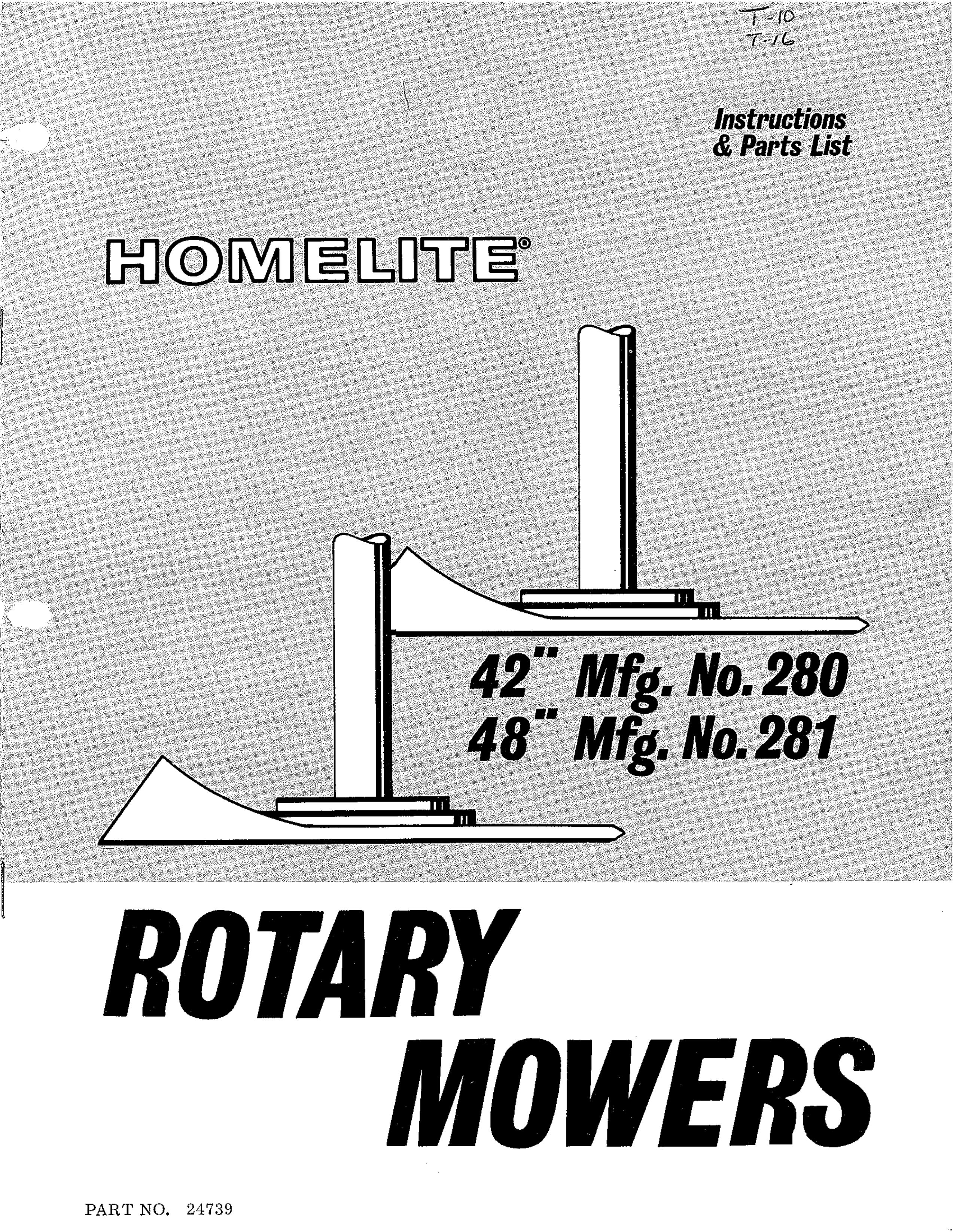 Homelite Rotary Mowers Lawn Mower User Manual