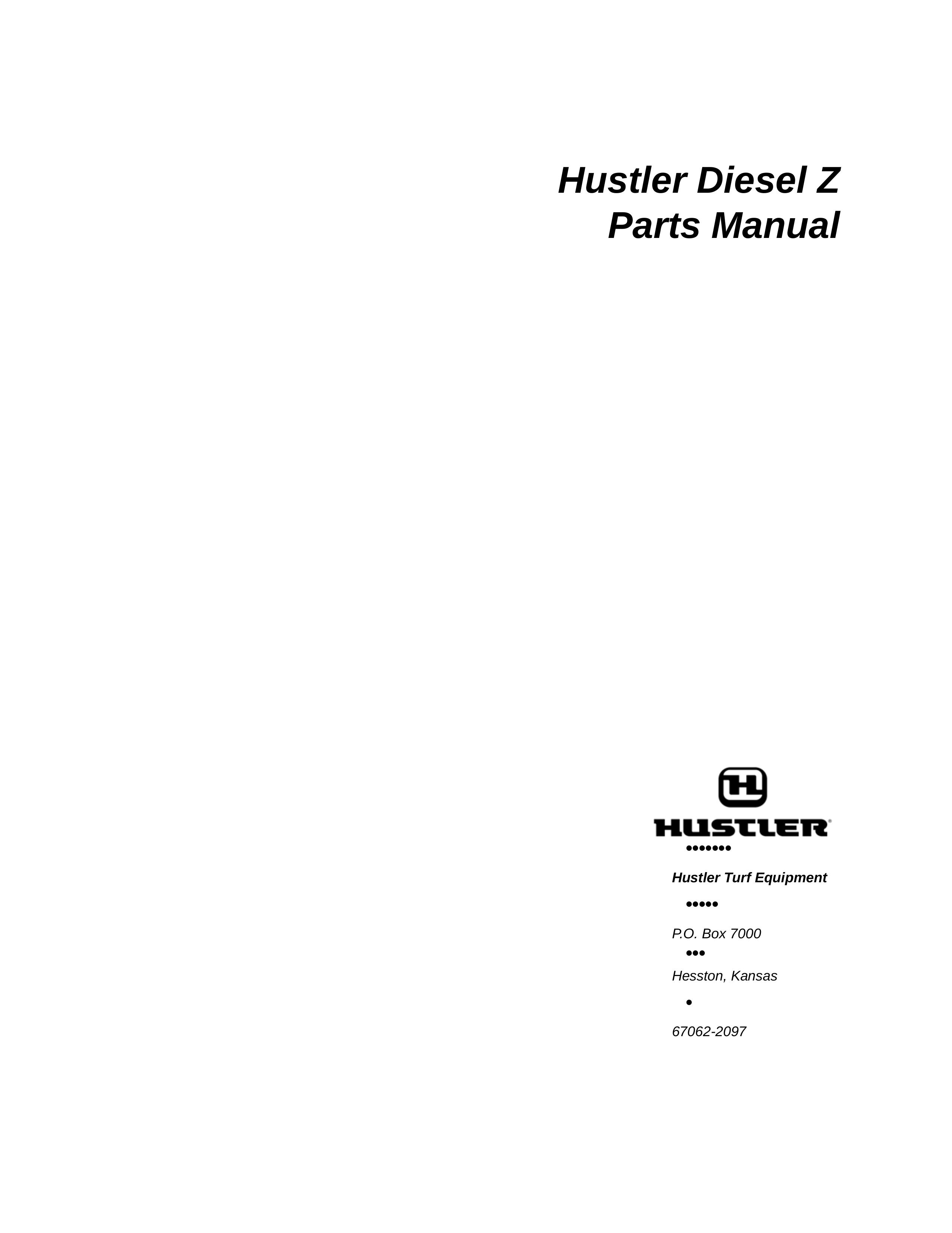 Hustler Turf Diesel Z Lawn Mower User Manual