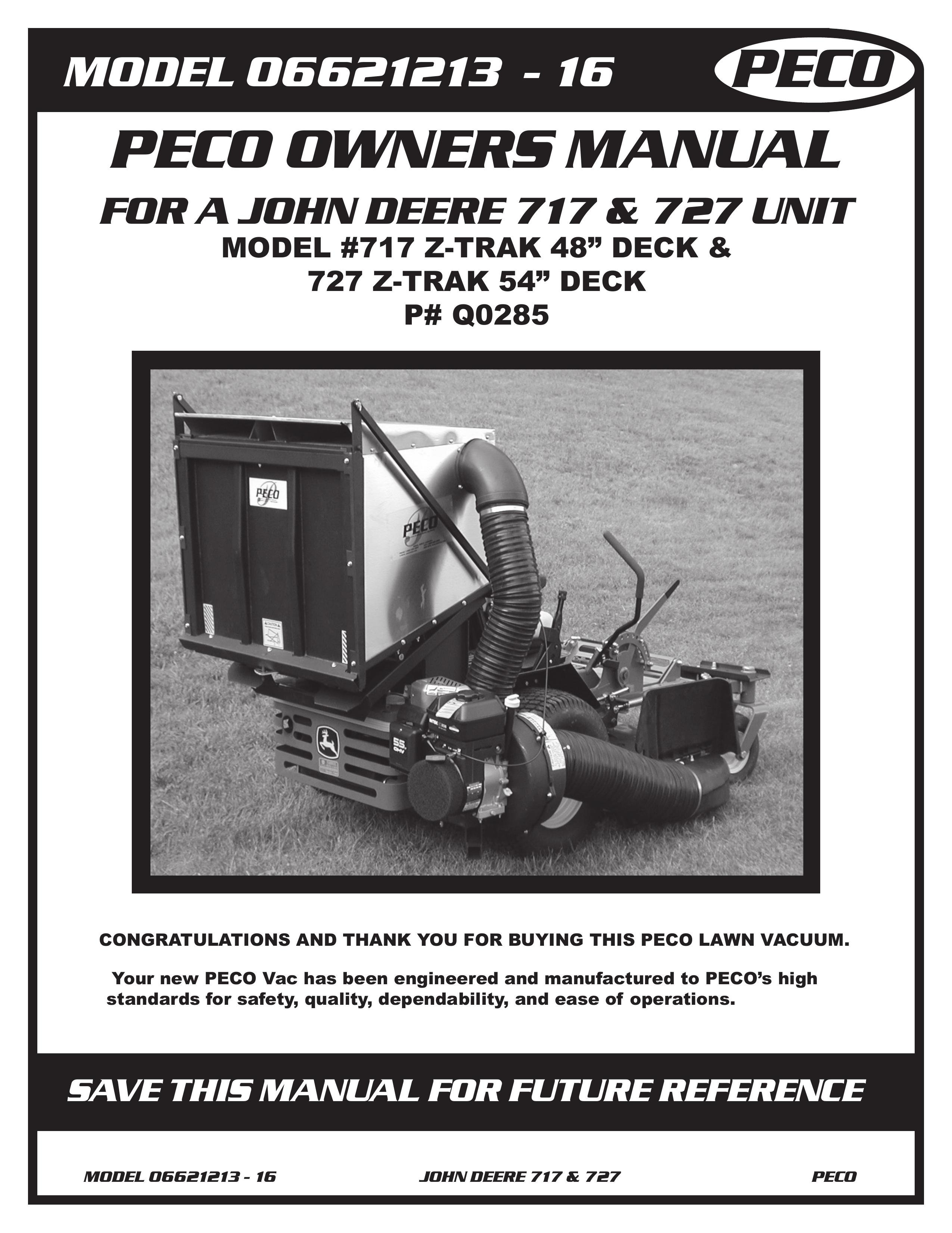 John Deere 727 Z-TRAK Lawn Mower User Manual