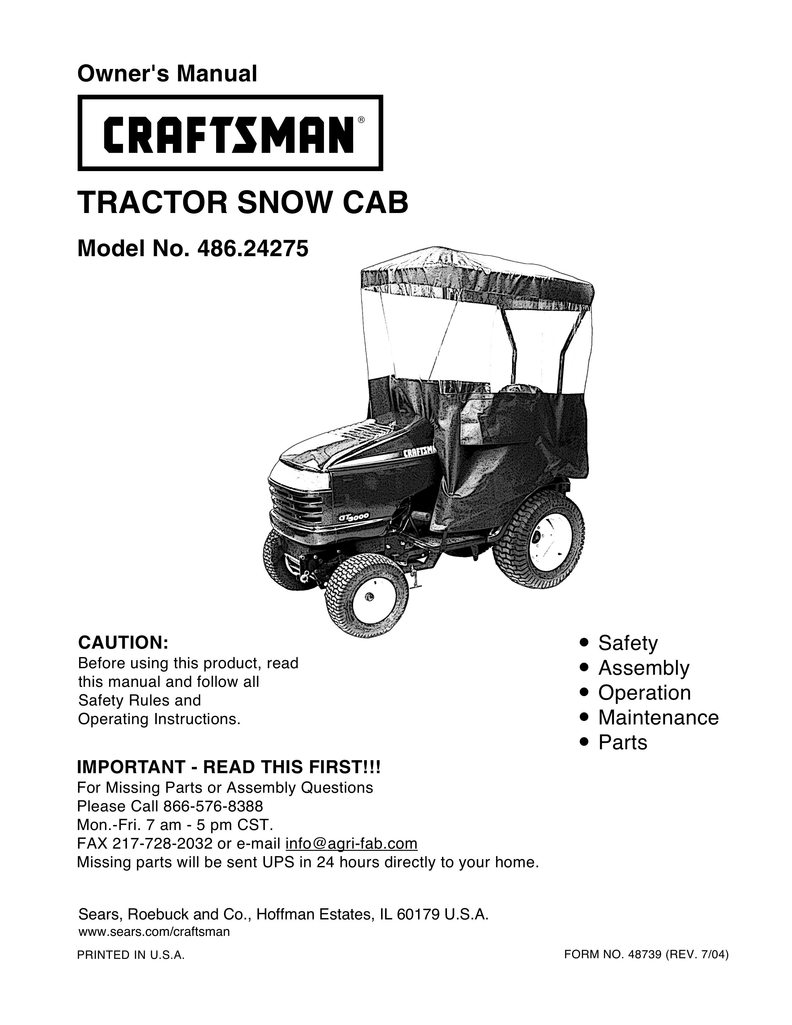 Kenmore 486.24275 Lawn Mower User Manual