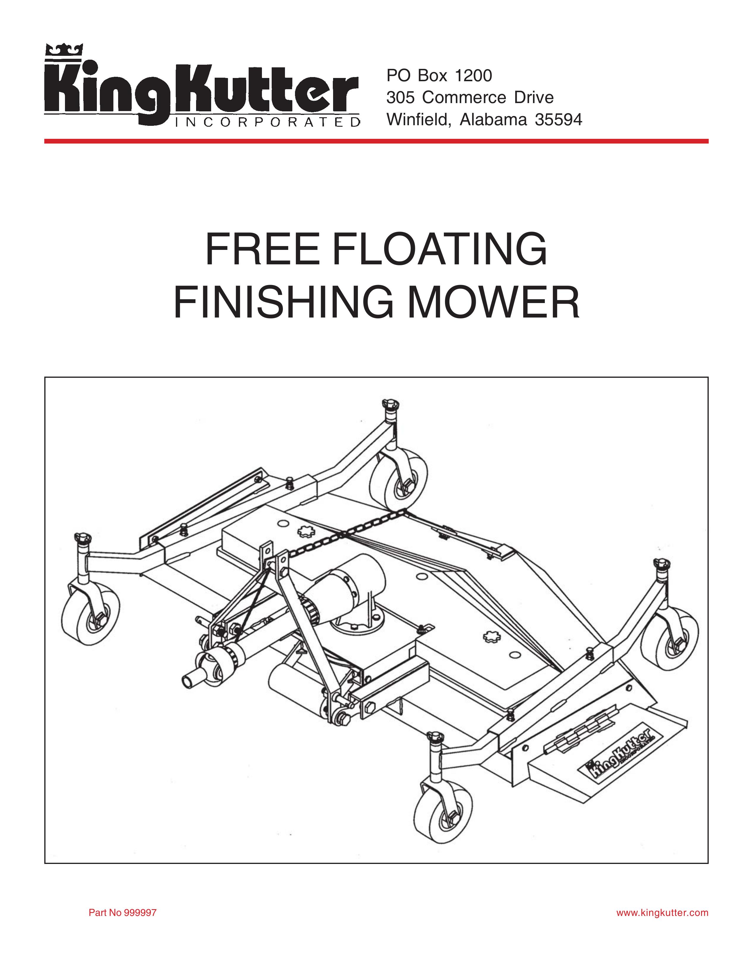 King Kutter Free Floating Finishing Mower Lawn Mower User Manual