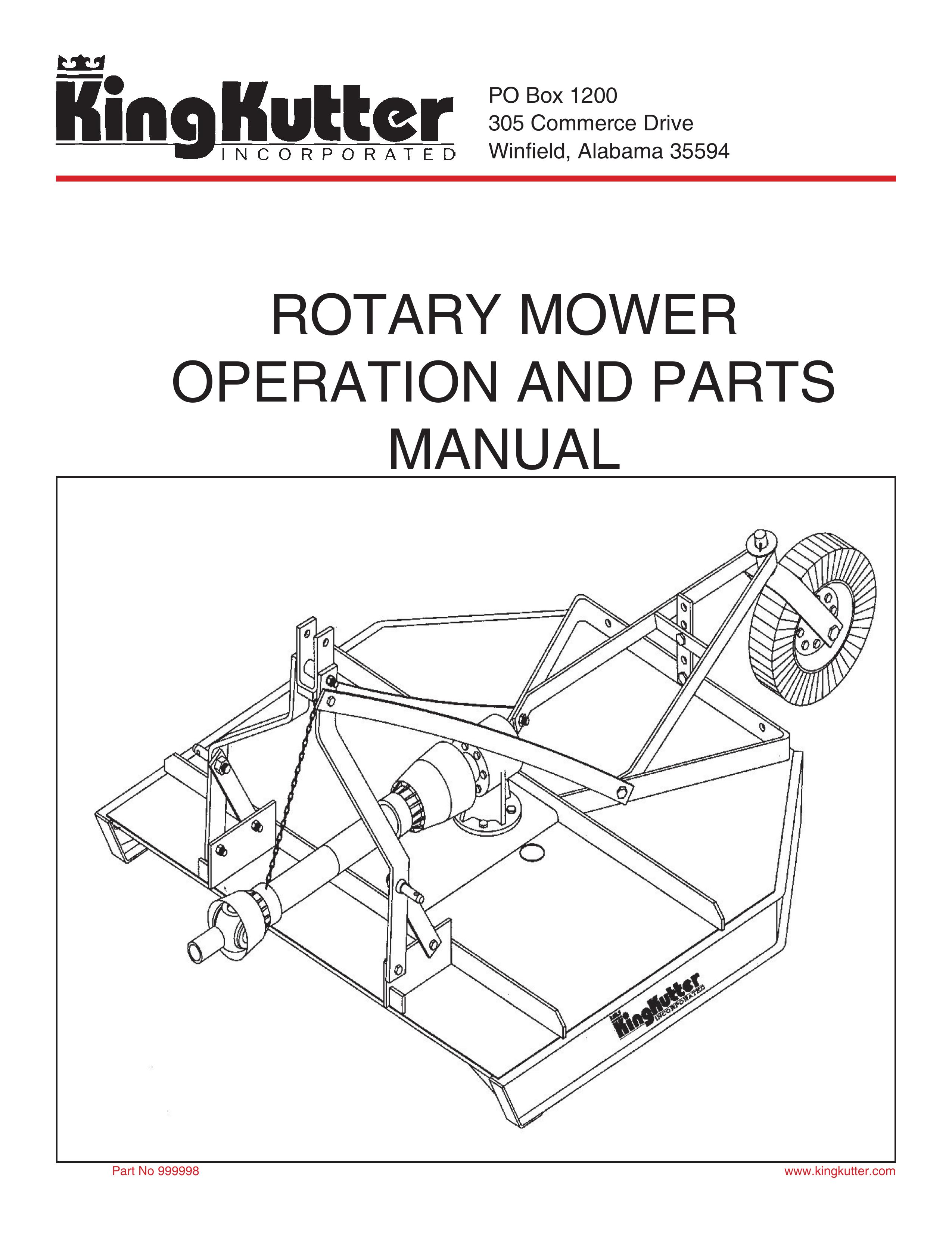 King Kutter Rotary Mower Lawn Mower User Manual