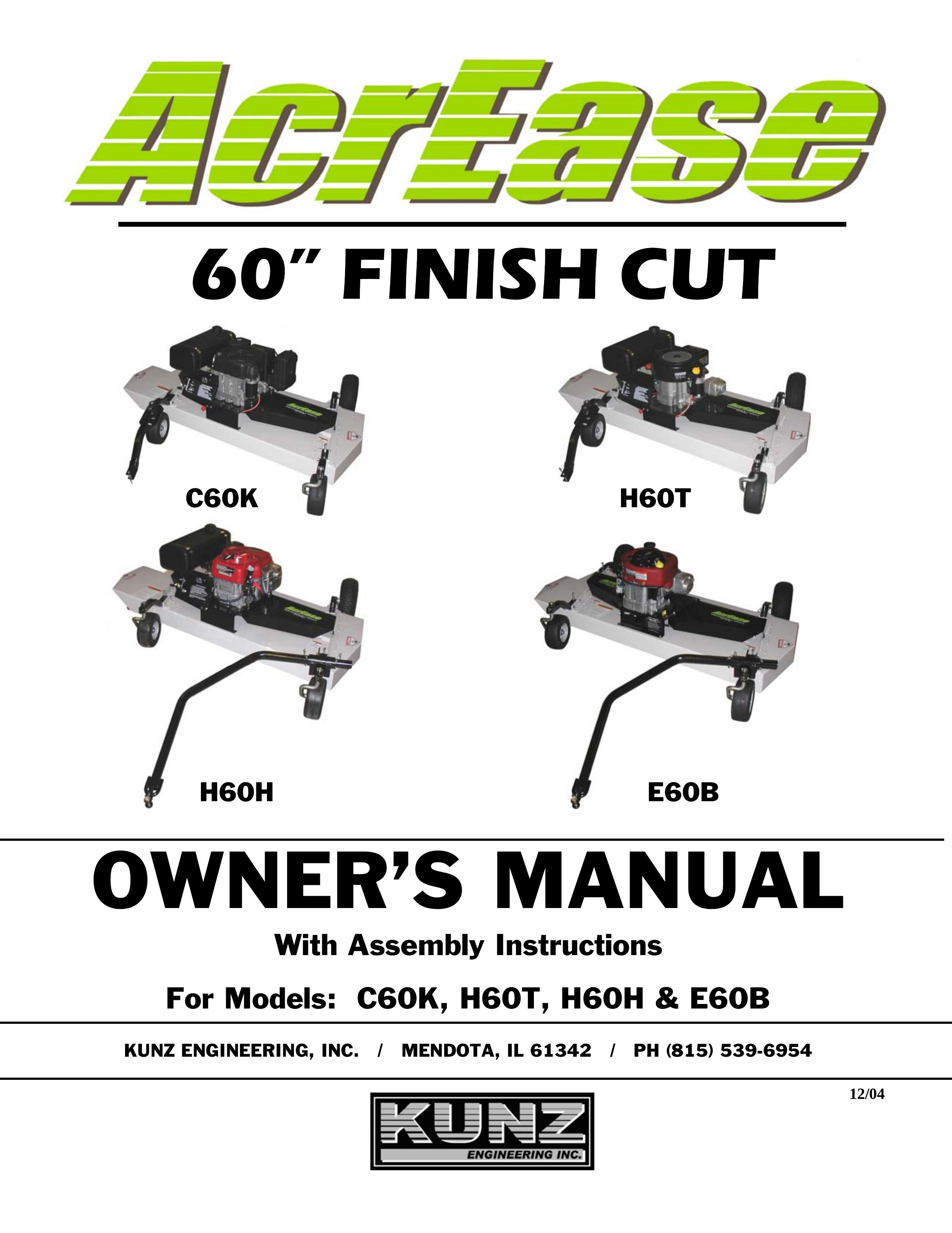 Kunz C60K, H60T, H60B, E60B Lawn Mower User Manual