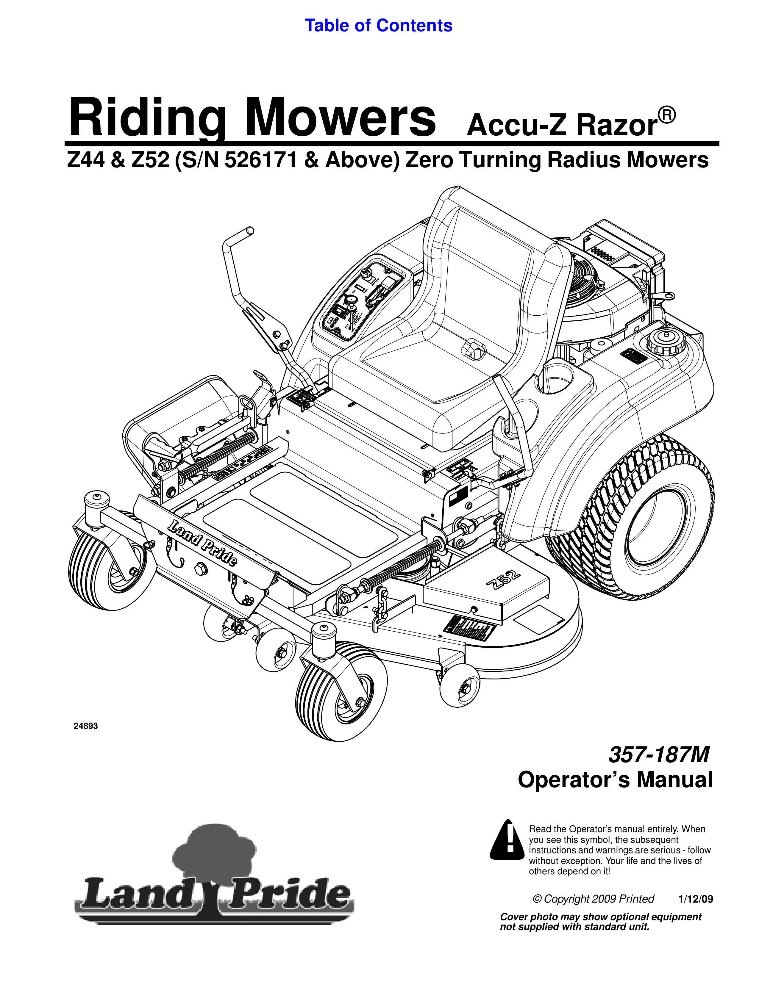 Land Pride 357-187M Lawn Mower User Manual