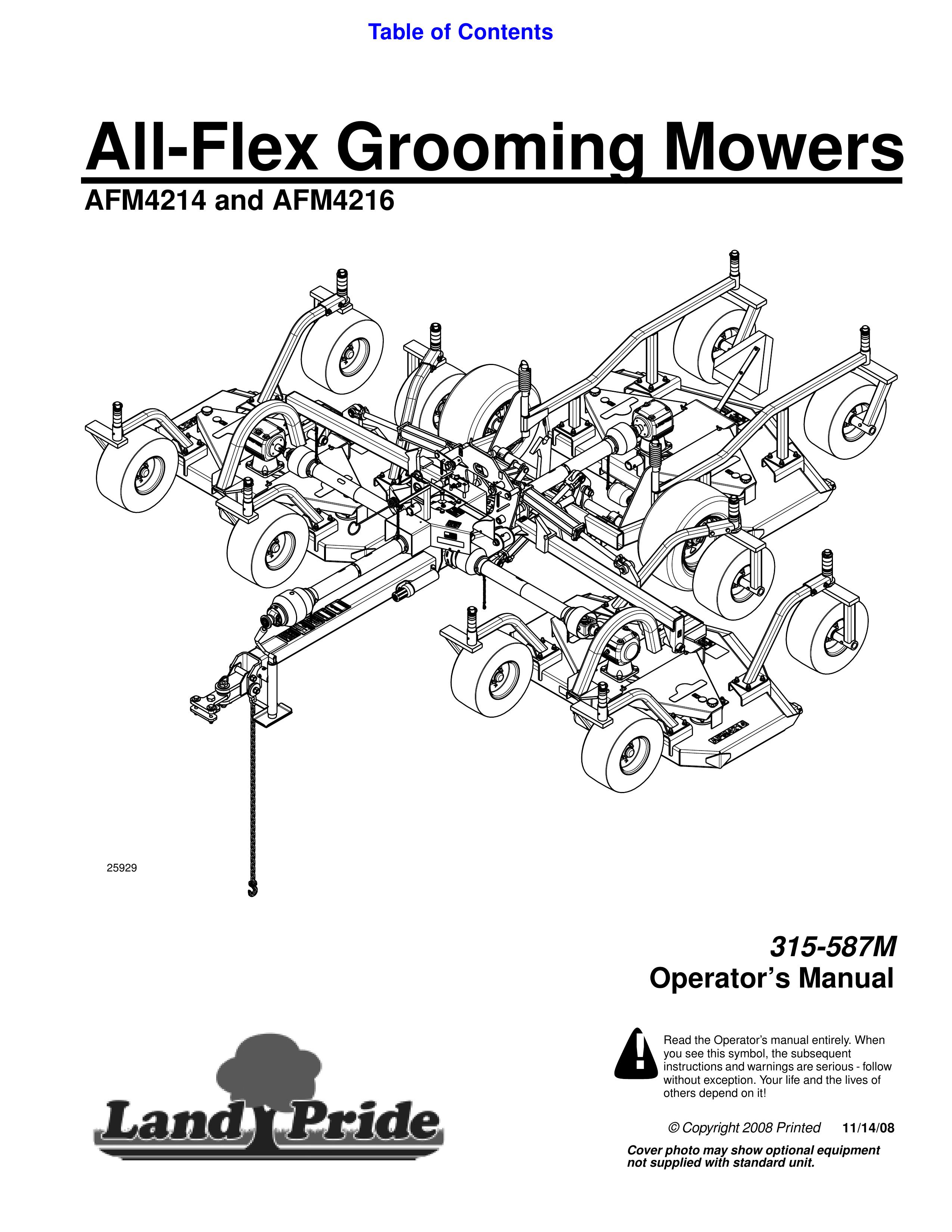 Land Pride AFM4214 Lawn Mower User Manual