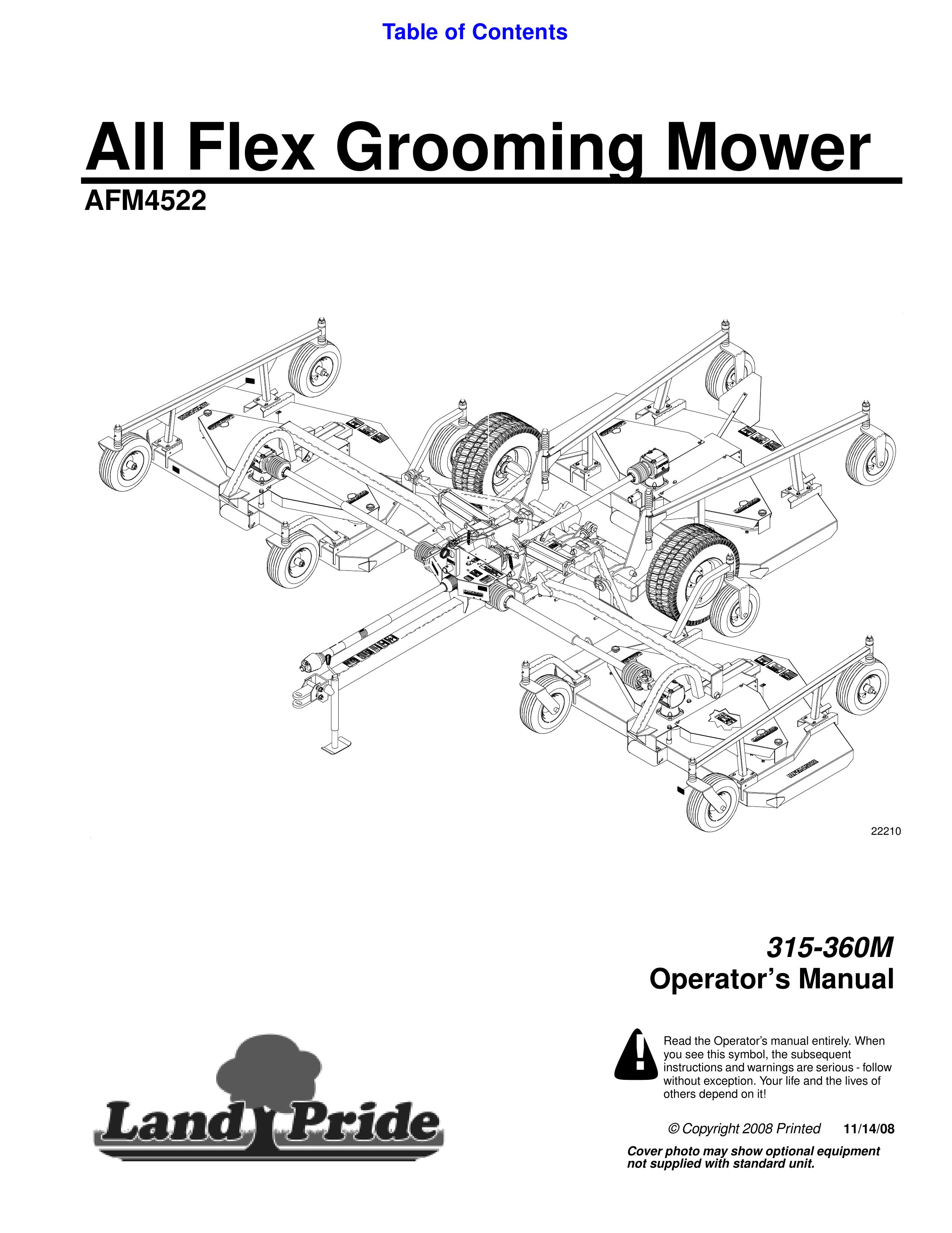 Land Pride AFM4522 Lawn Mower User Manual