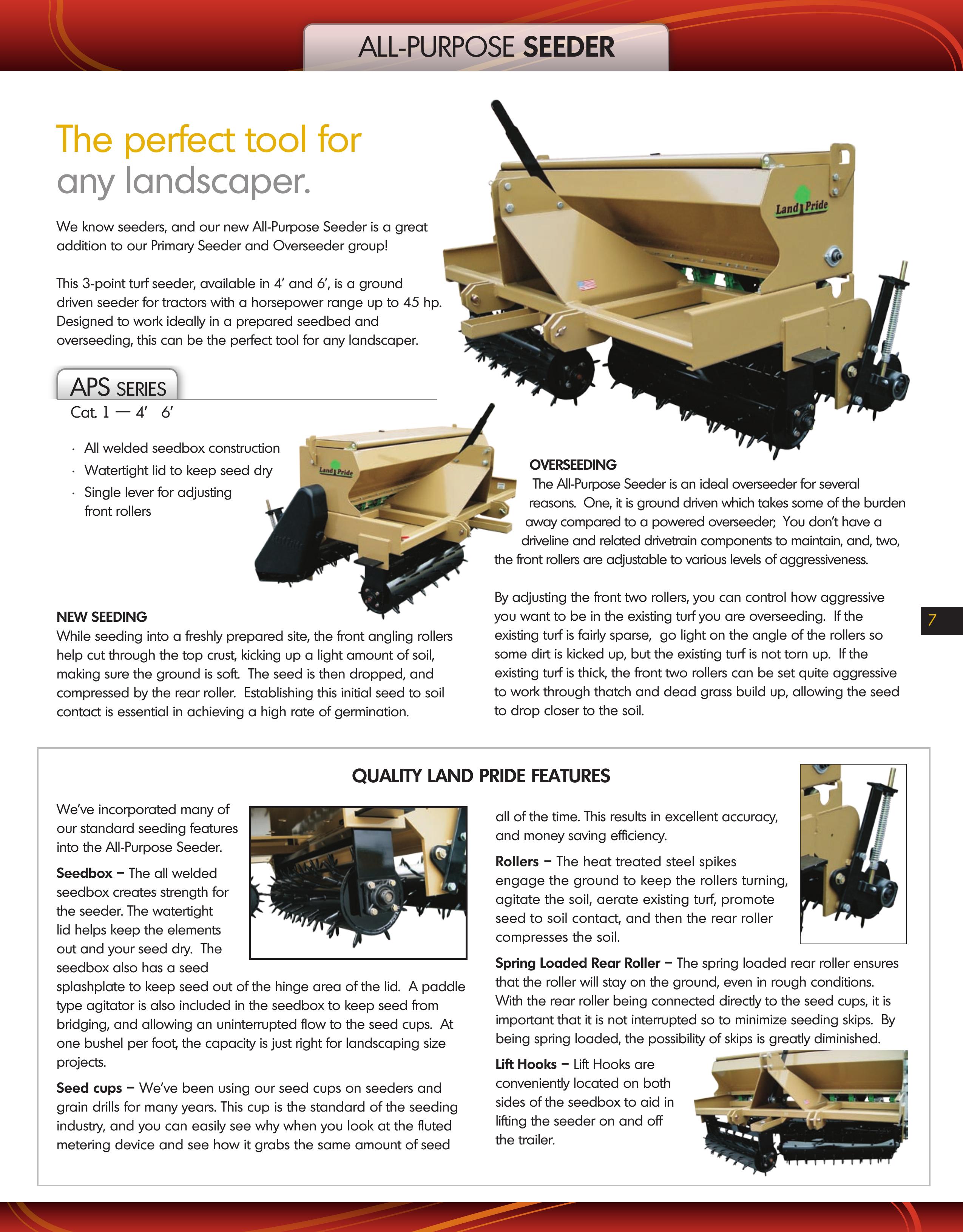 Land Pride APS Series Lawn Mower User Manual