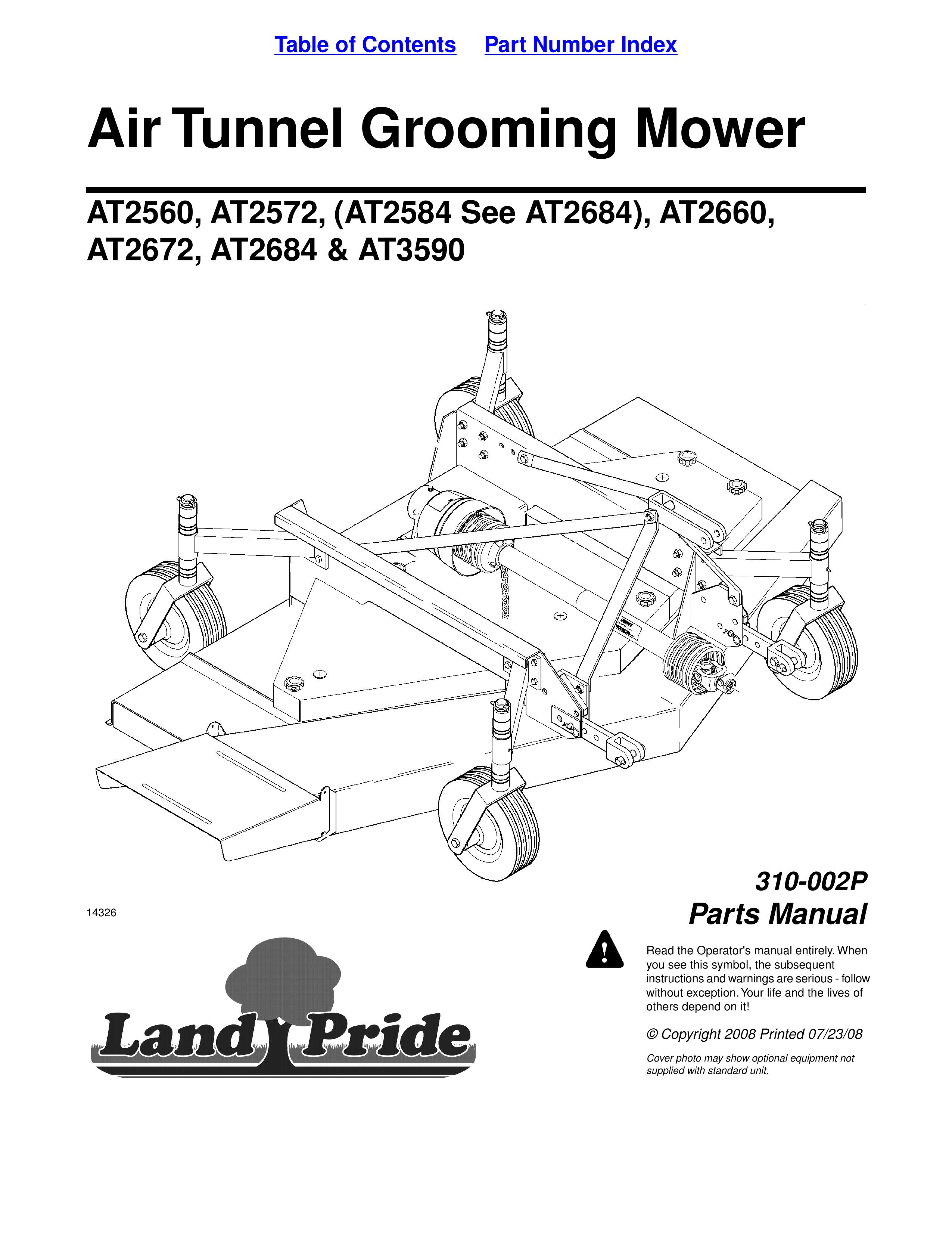 Land Pride at 2560 Lawn Mower User Manual