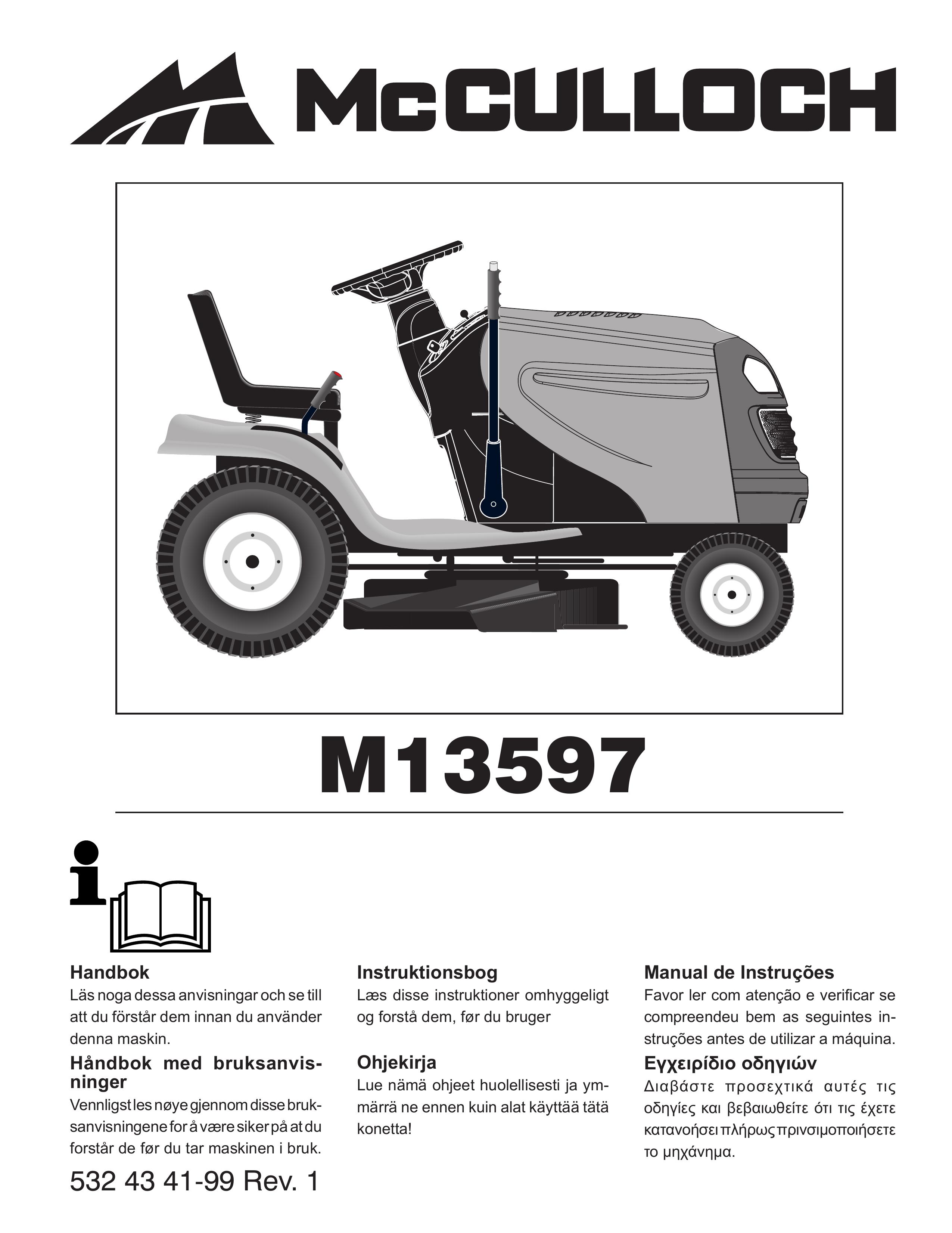 McCulloch 532 43 41-99 Rev. 1 Lawn Mower User Manual