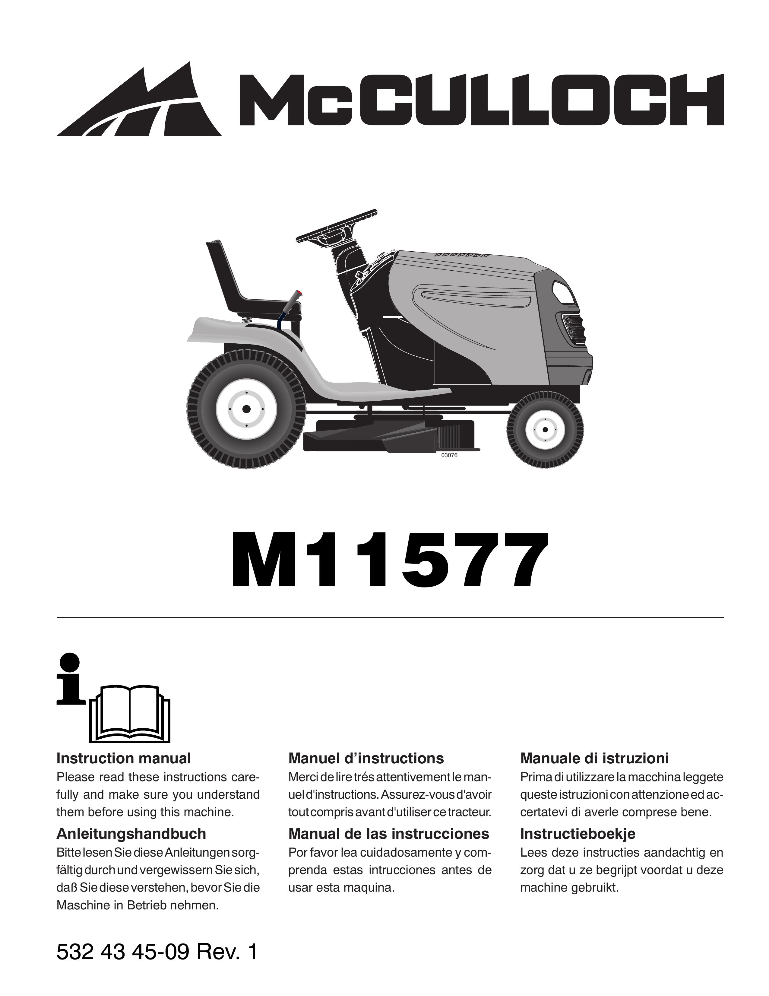 McCulloch 96041009701 Lawn Mower User Manual