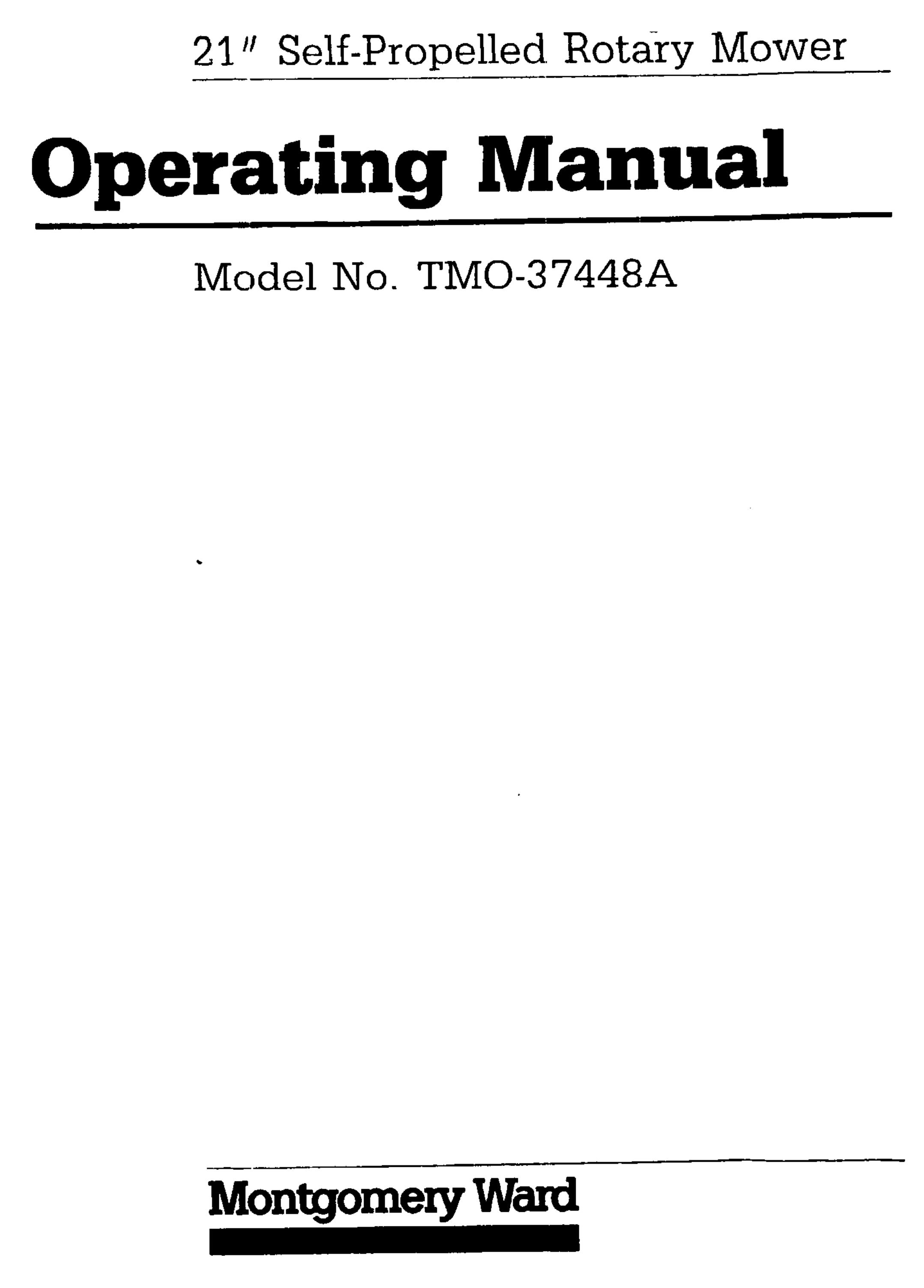 Montgomery Ward TMO-37448A Lawn Mower User Manual