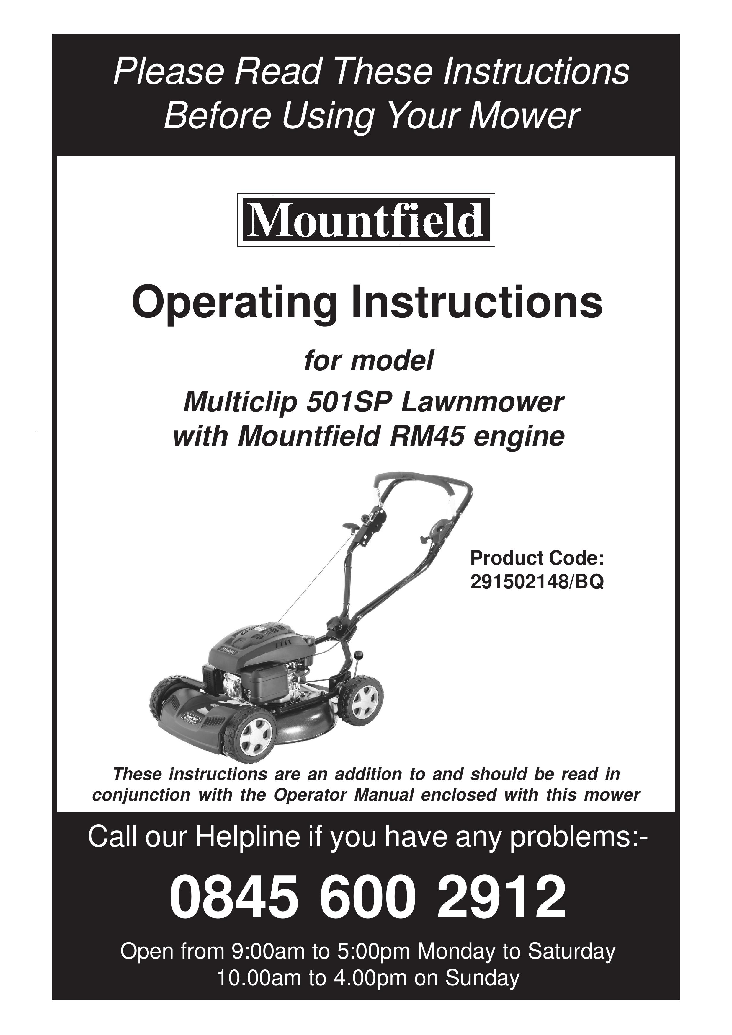 Mountfield 291502148/BQ Lawn Mower User Manual