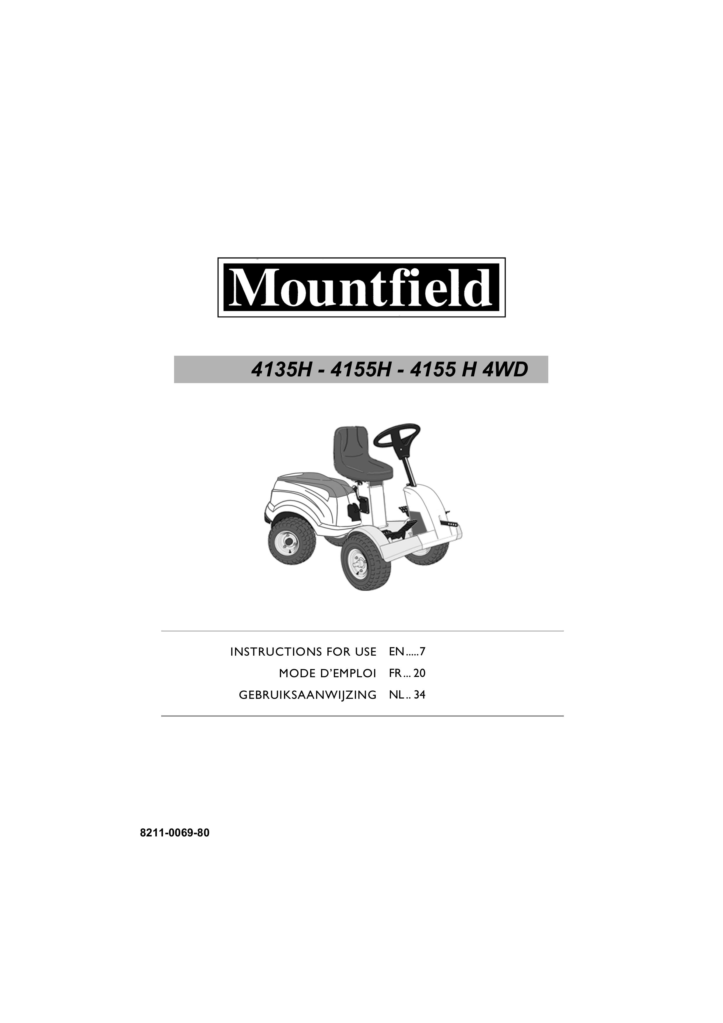 Mountfield 4155 H 4WD Lawn Mower User Manual