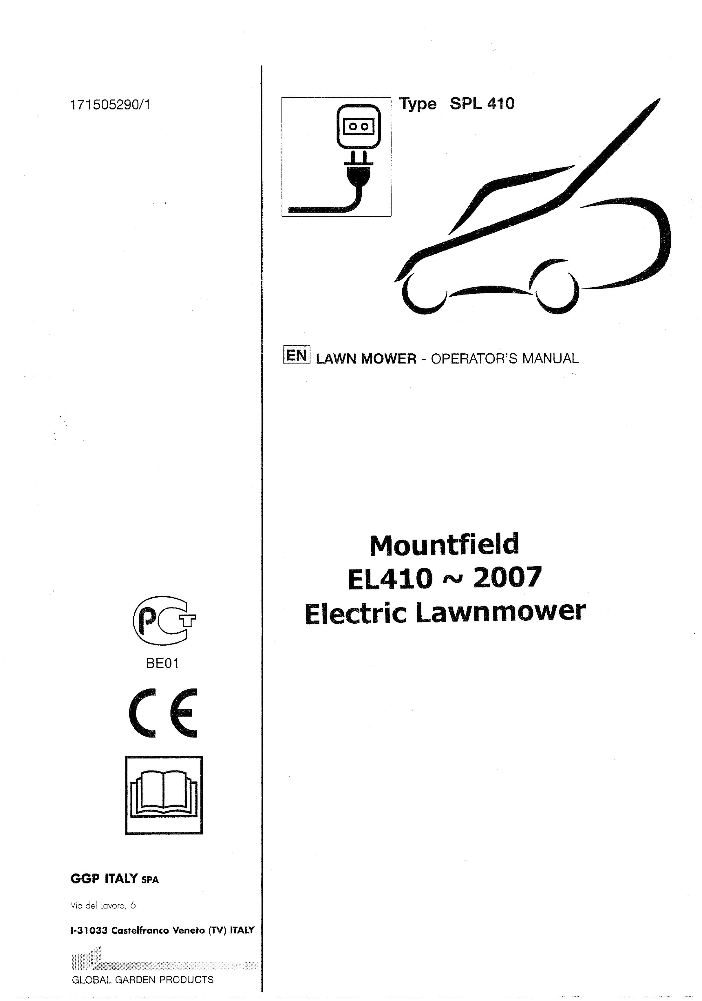 Mountfield EL 410 Lawn Mower User Manual