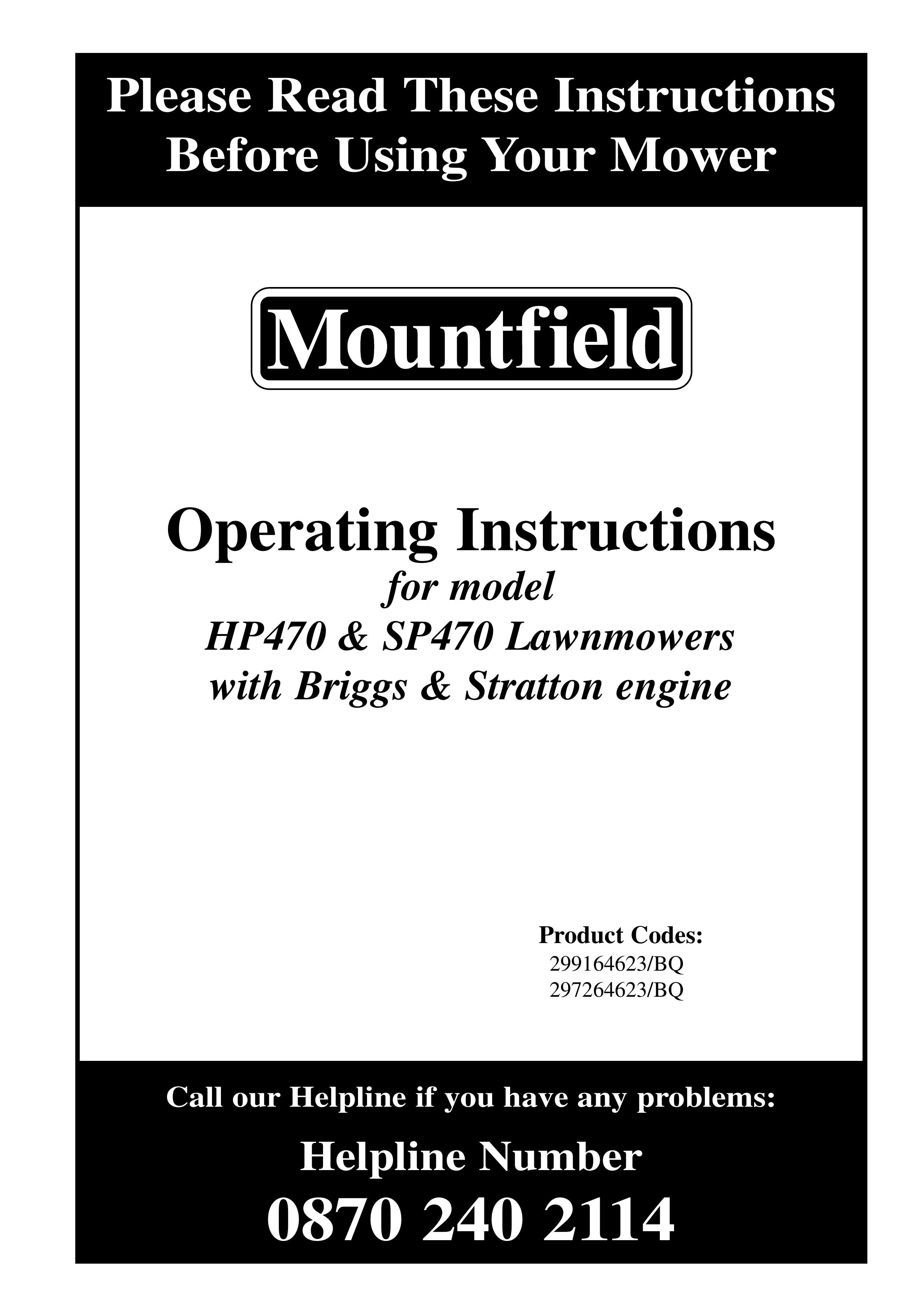 Mountfield HP470 Lawn Mower User Manual