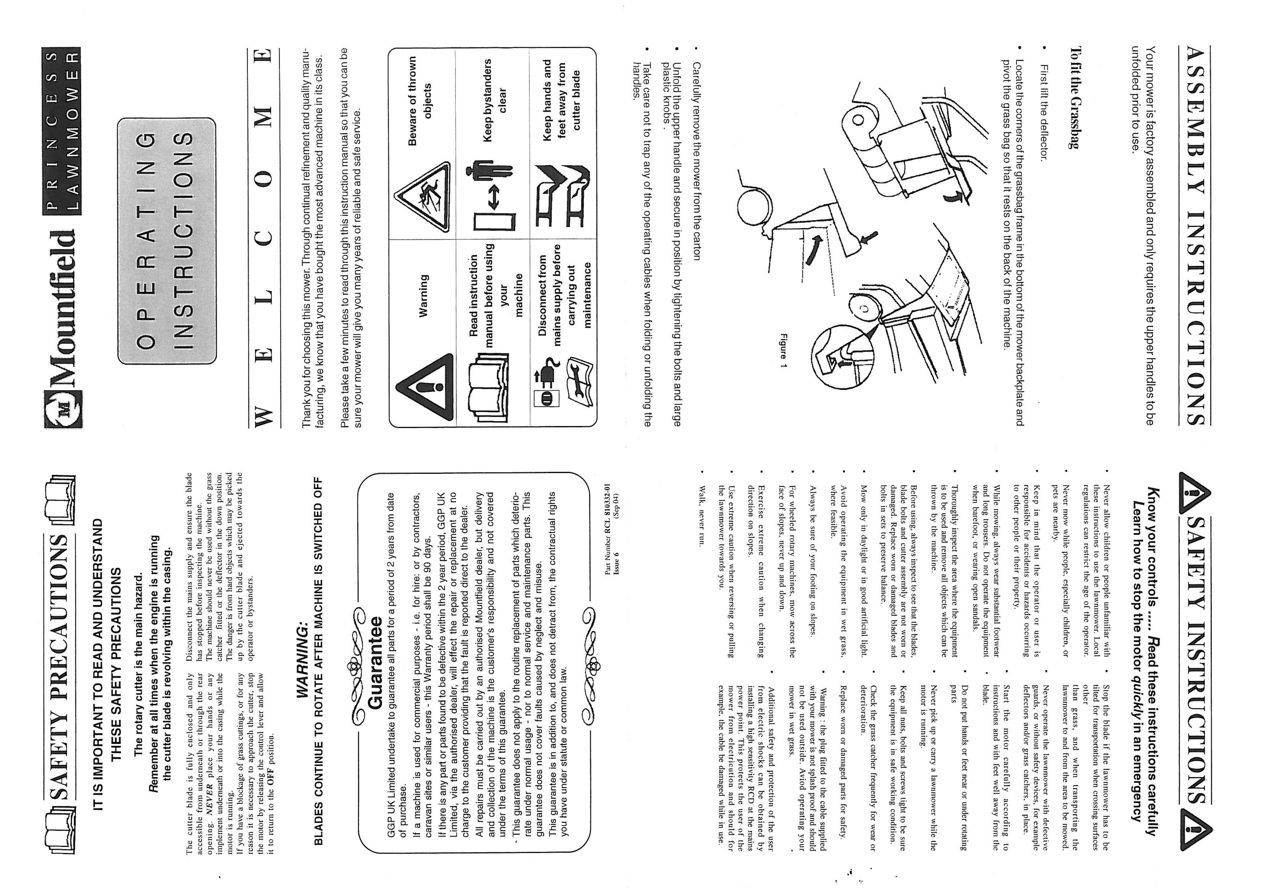 Mountfield RCL810332-01 Lawn Mower User Manual