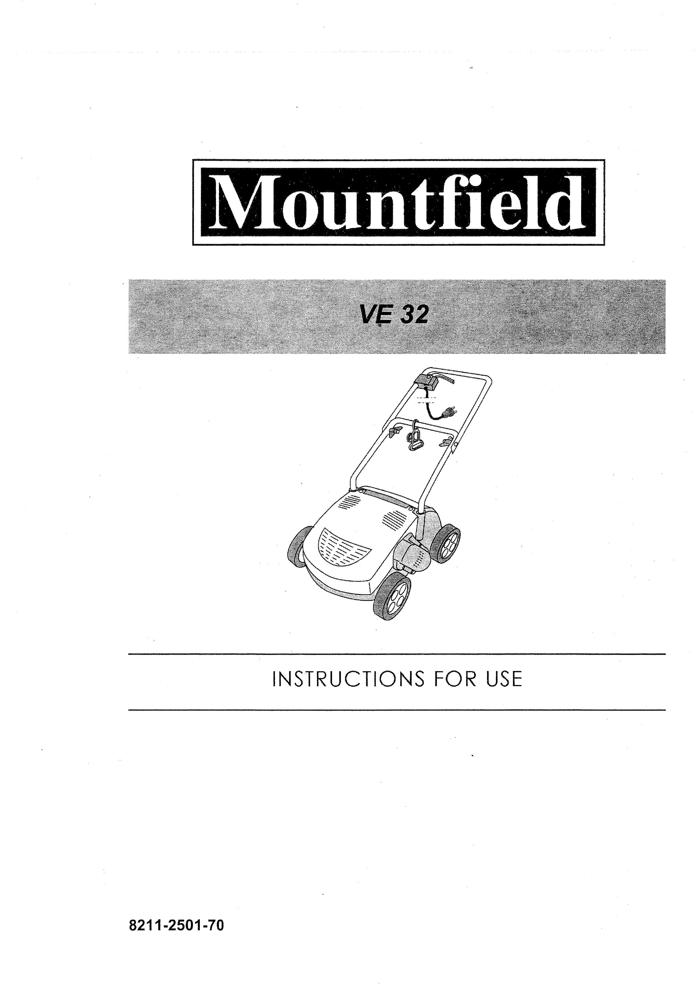 Mountfield VE 32 Lawn Mower User Manual