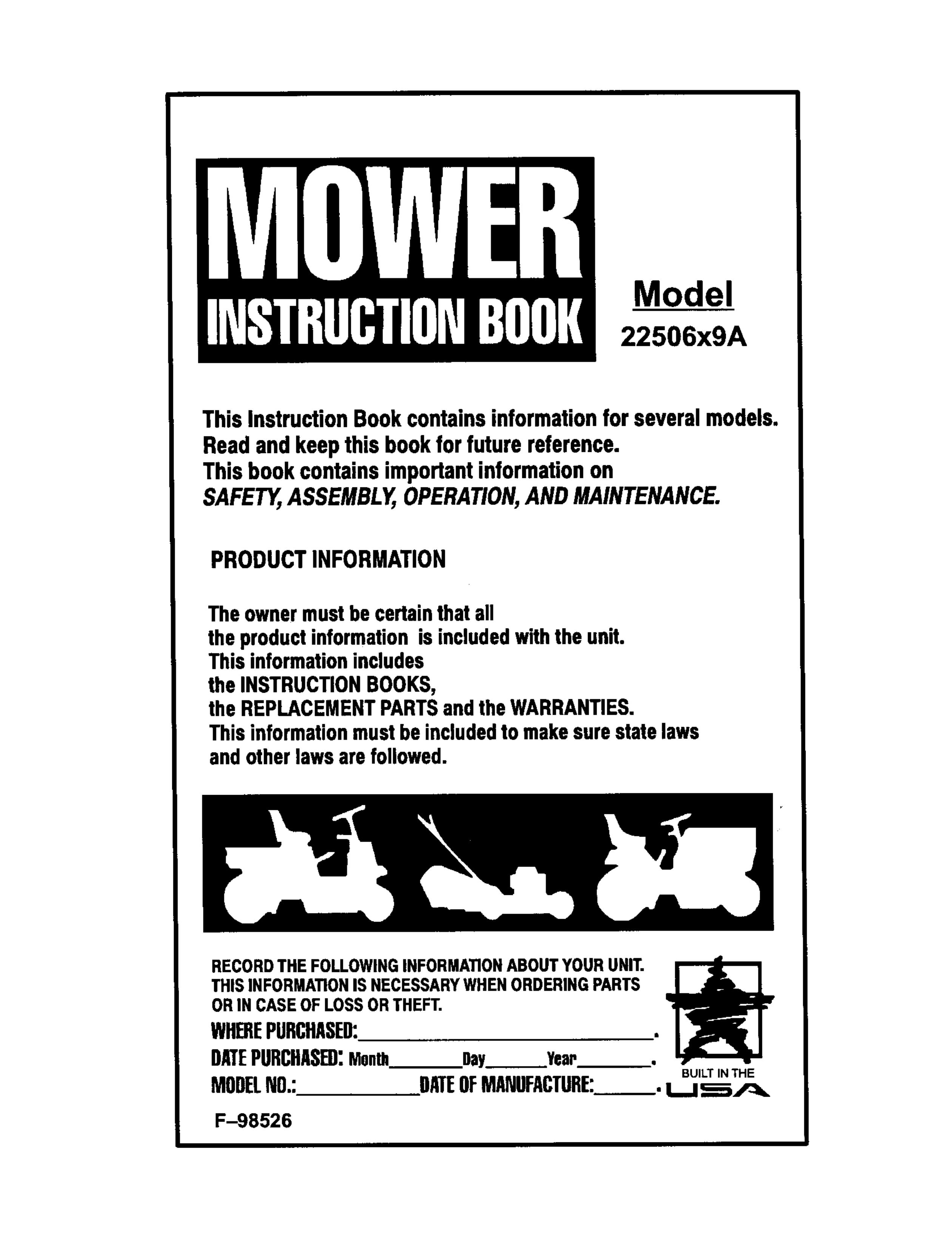 Murray 22506x9A Lawn Mower User Manual