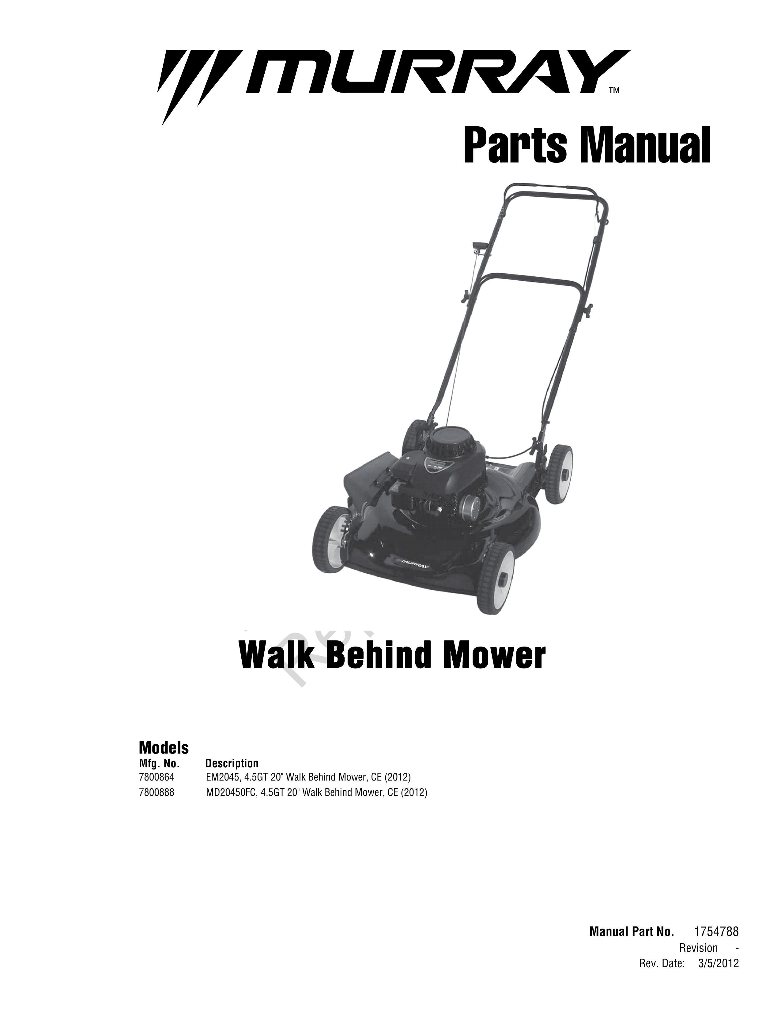 Murray 7800864 Lawn Mower User Manual