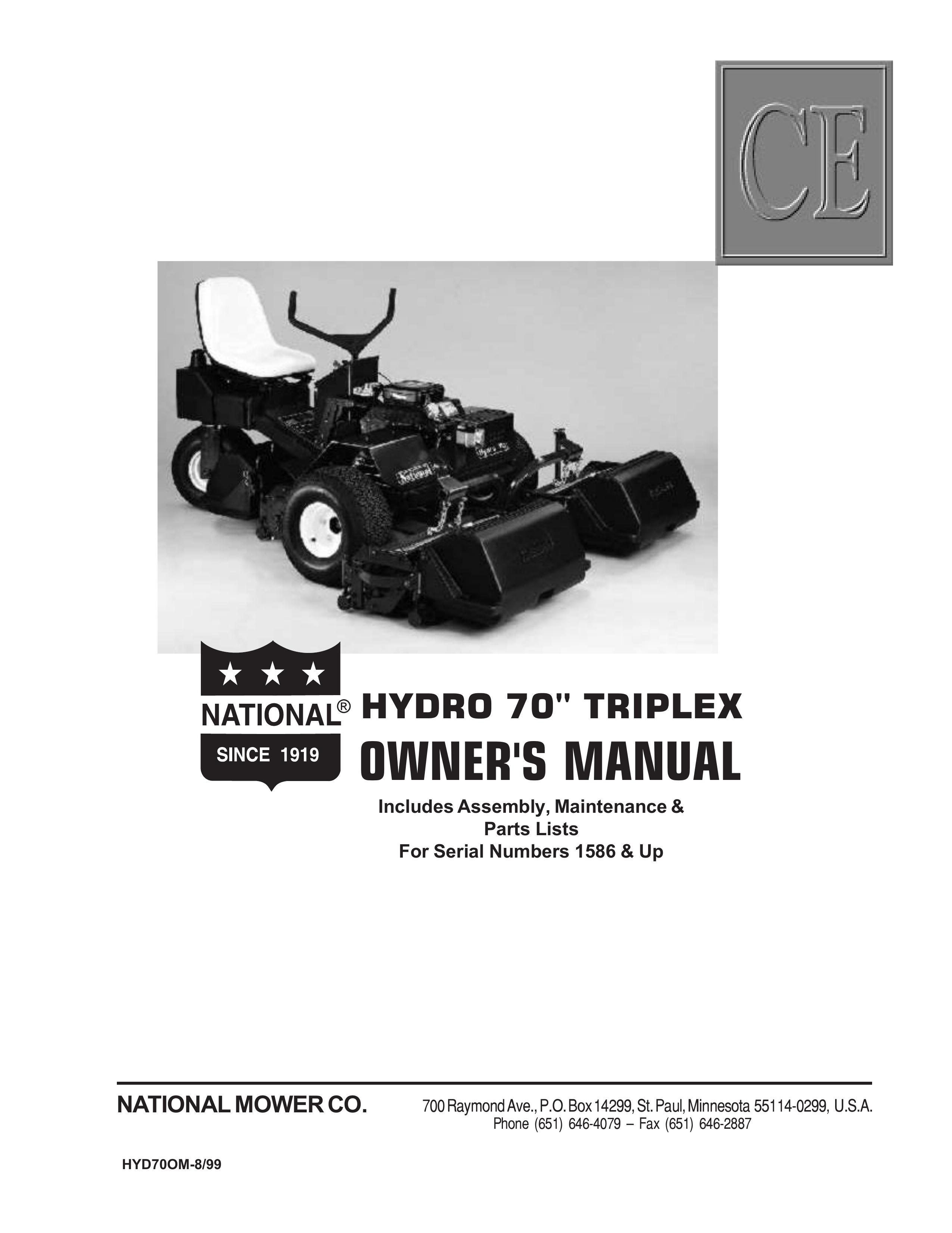 National Mower HY70OM-8/992 Lawn Mower User Manual