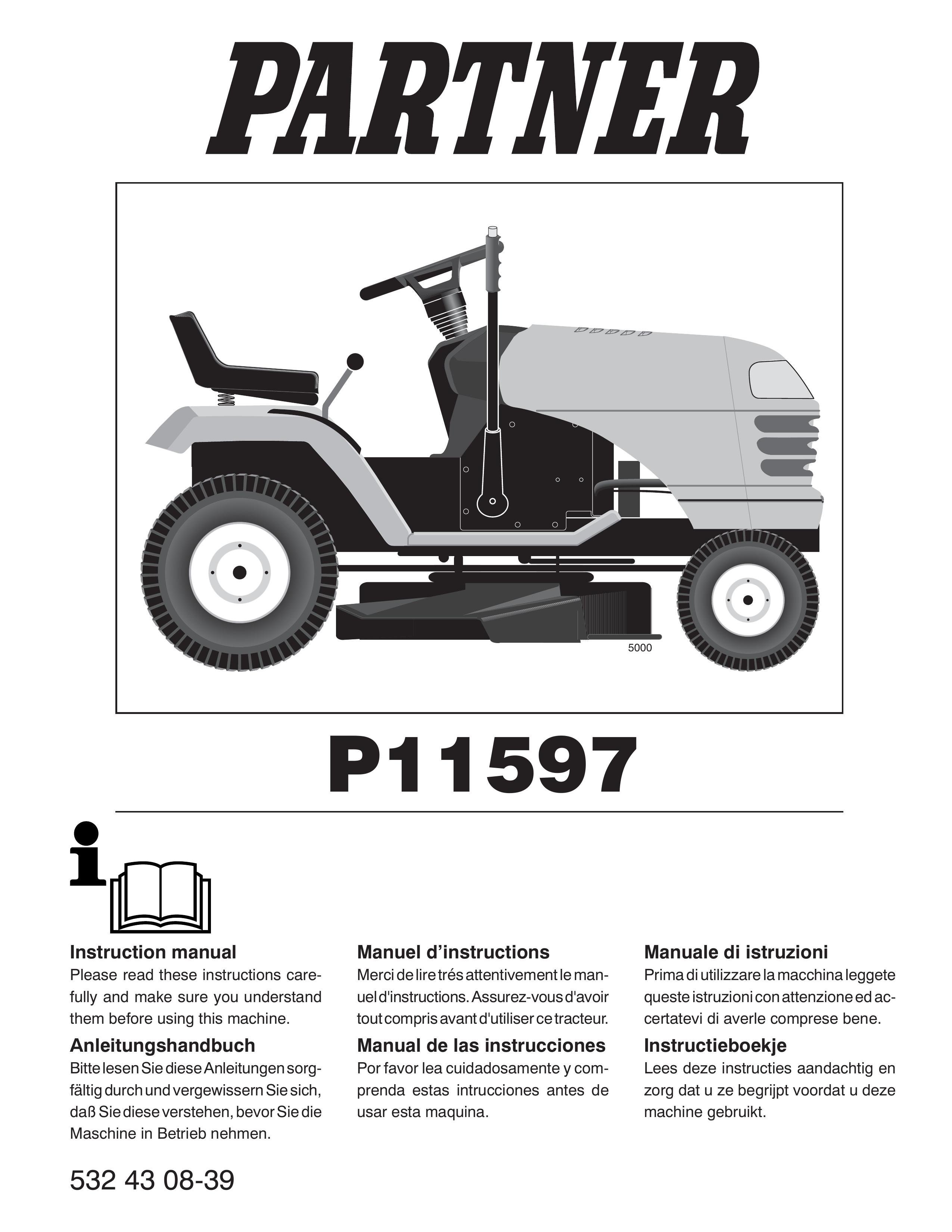 Partner Tech P11597 Lawn Mower User Manual