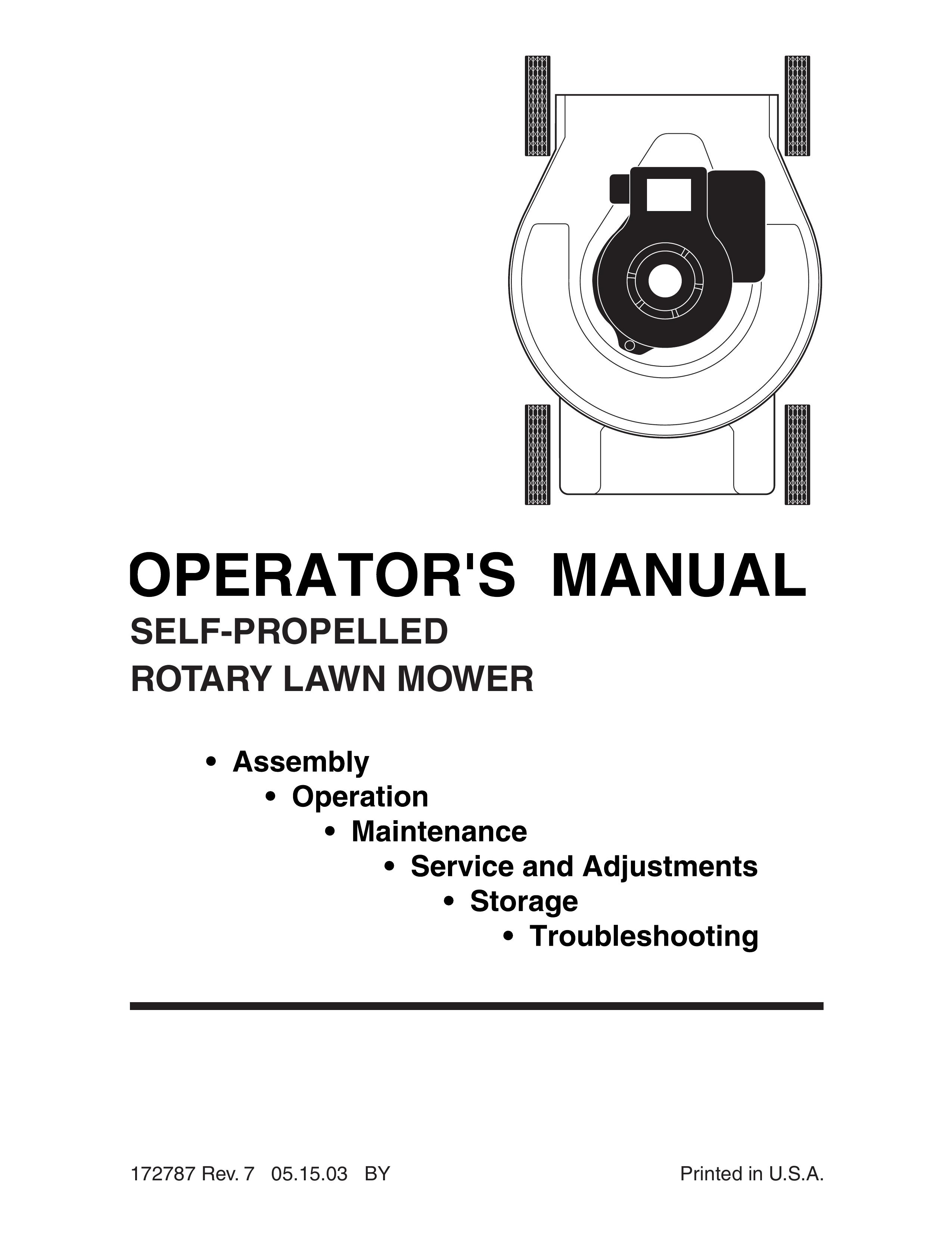 Poulan 172787 Lawn Mower User Manual