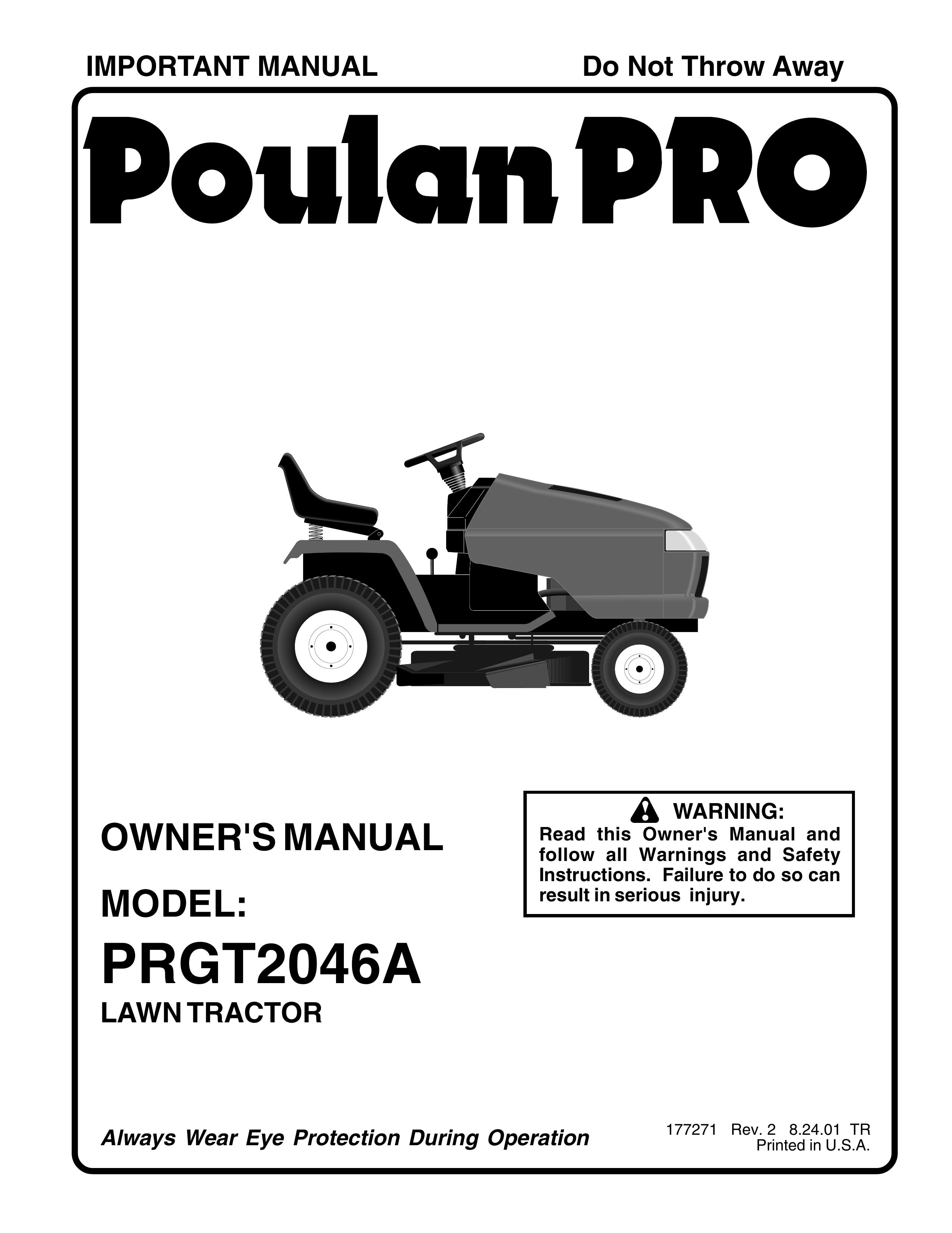 Poulan 177271 Lawn Mower User Manual