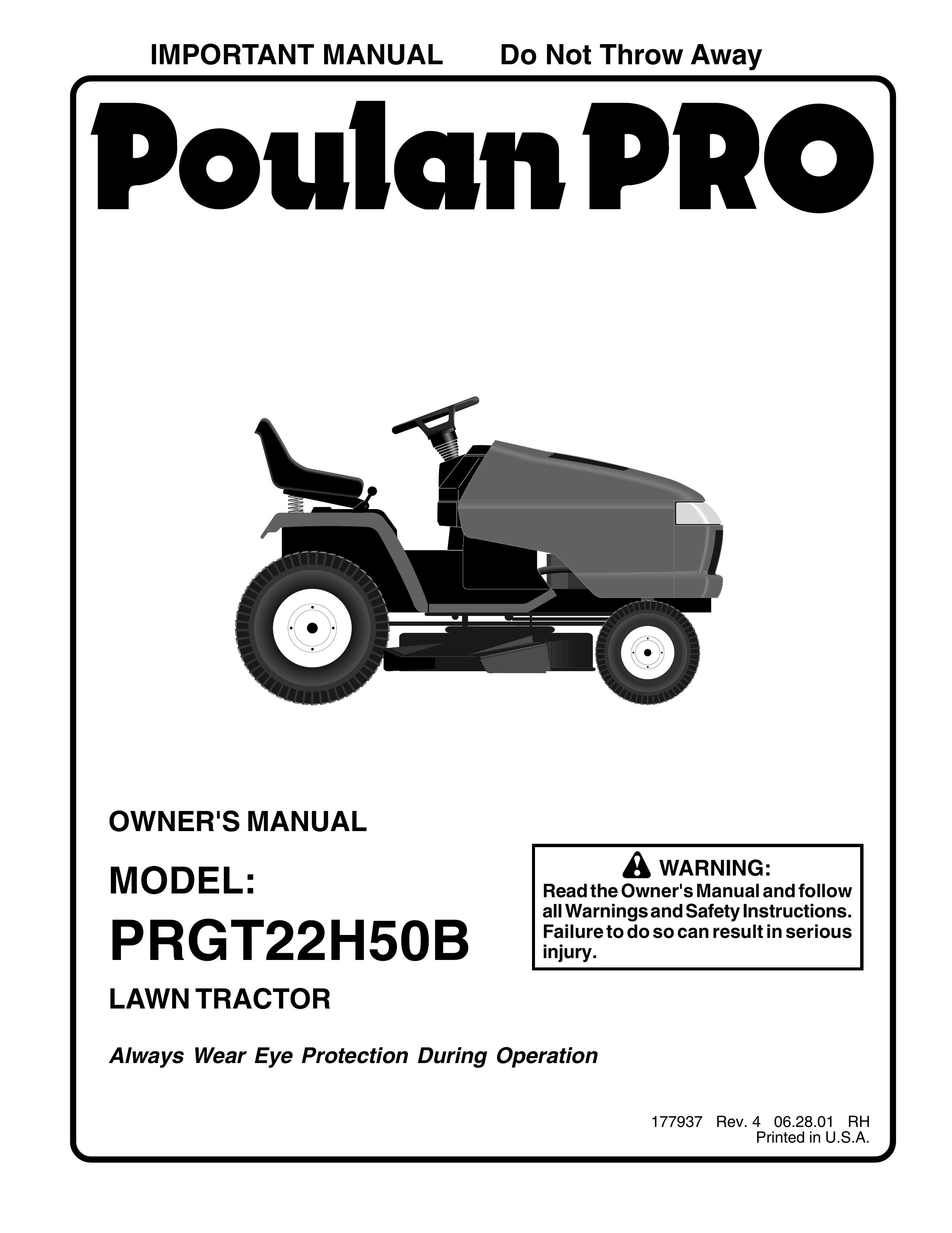 Poulan 177937 Lawn Mower User Manual