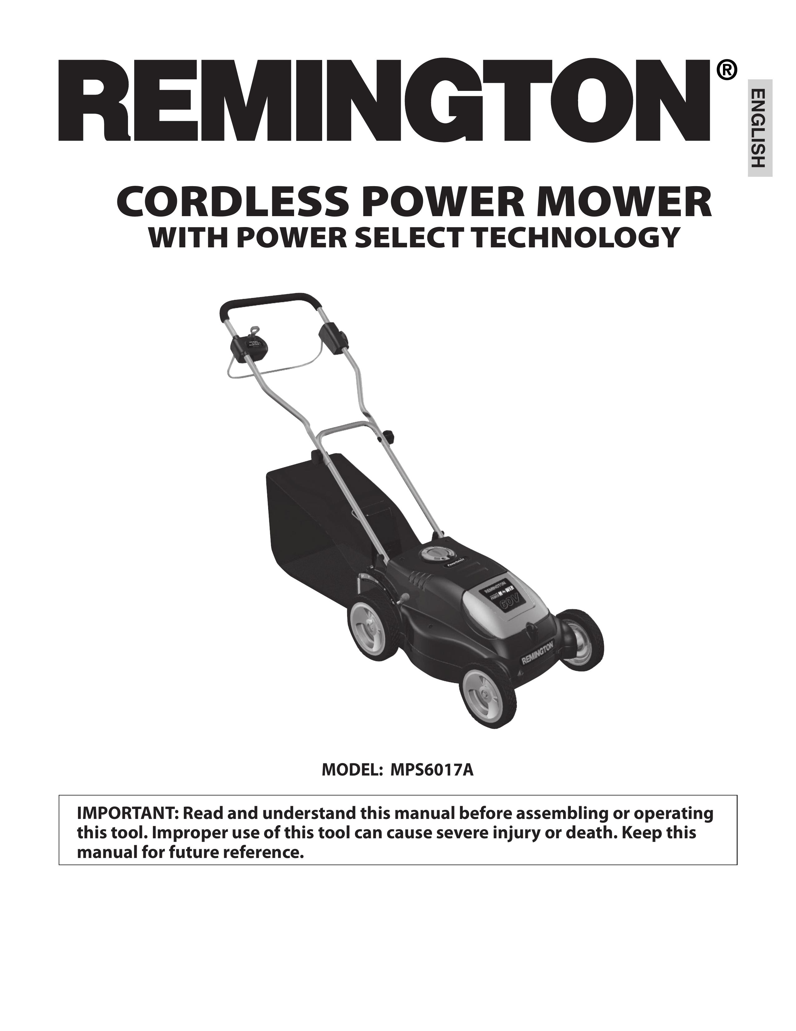 Remington Power Tools MPS6017A Lawn Mower User Manual