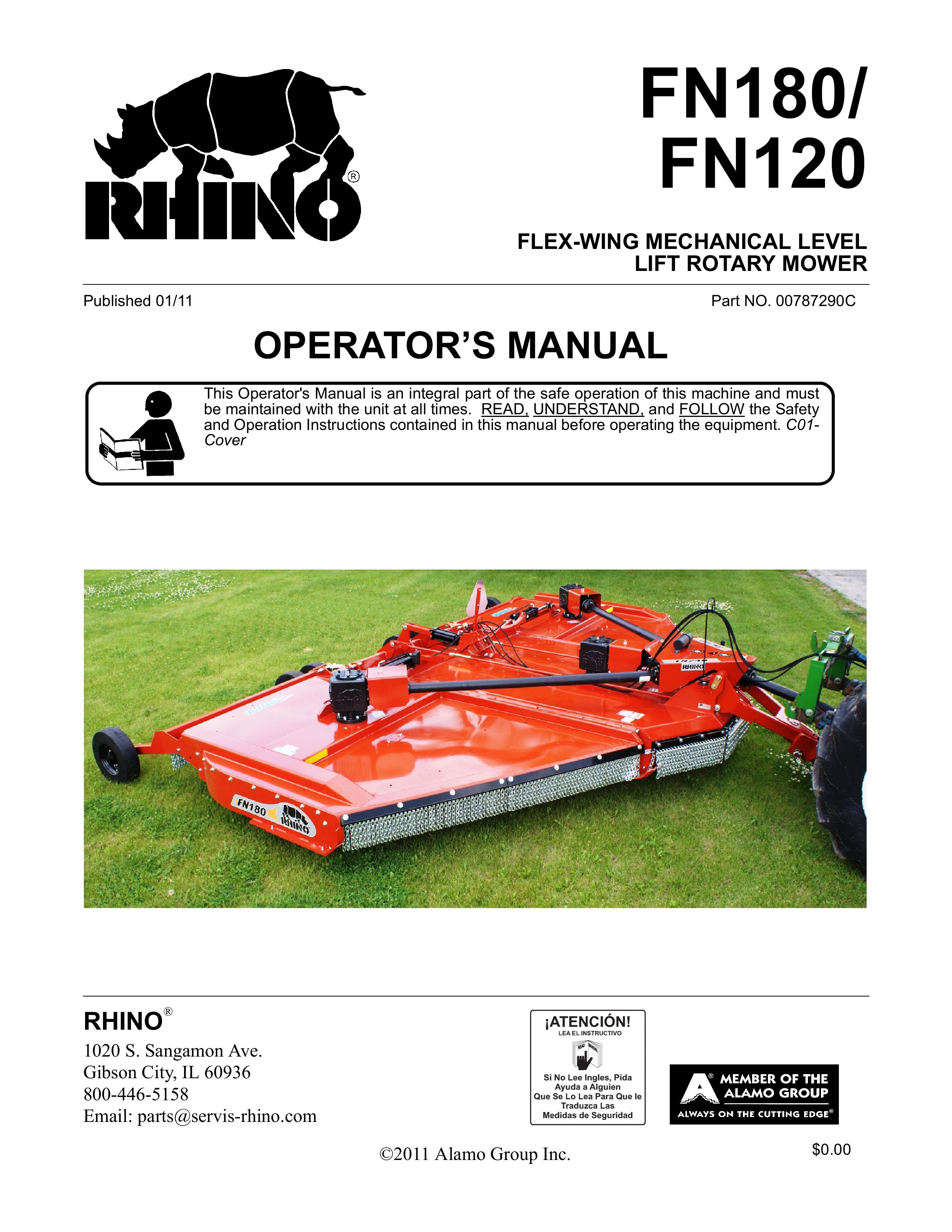 Rhino Mounts FN120 Lawn Mower User Manual