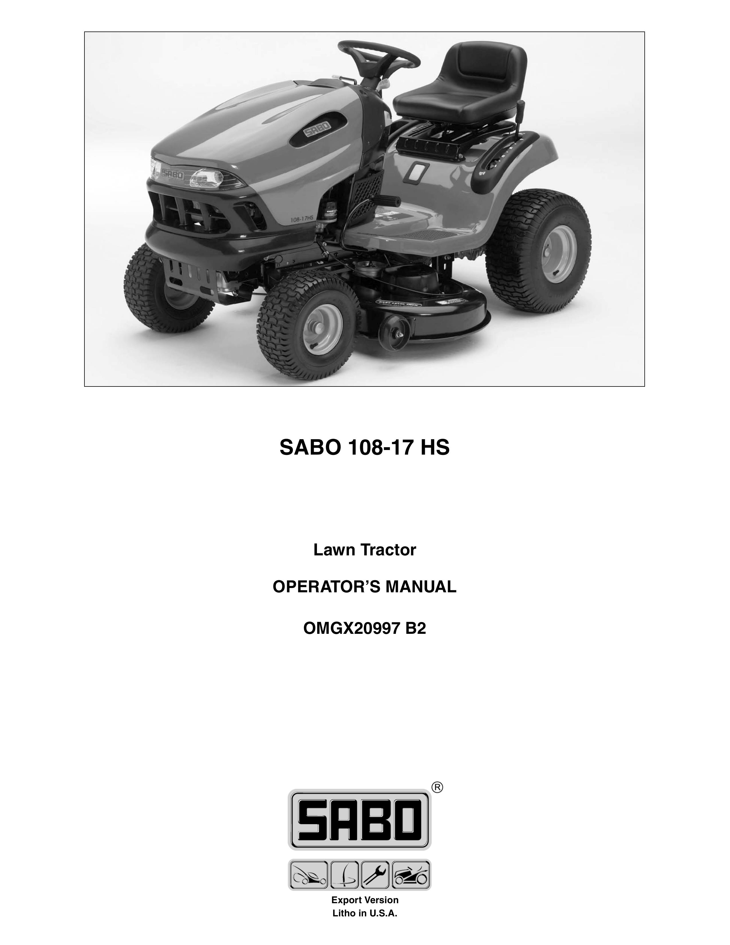 Sabo 108-17 HS Lawn Mower User Manual
