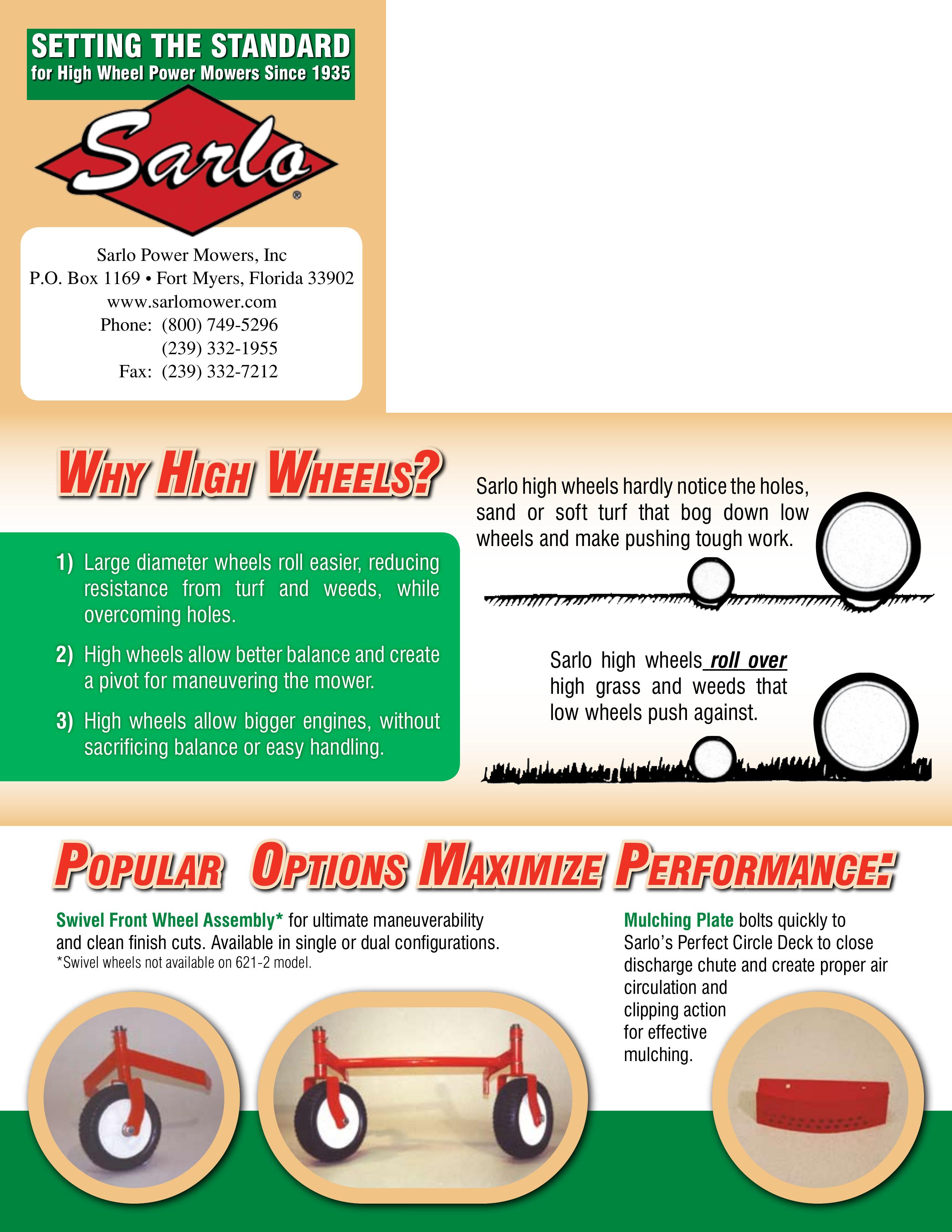 Sarlo 1026-3SPSW Lawn Mower User Manual