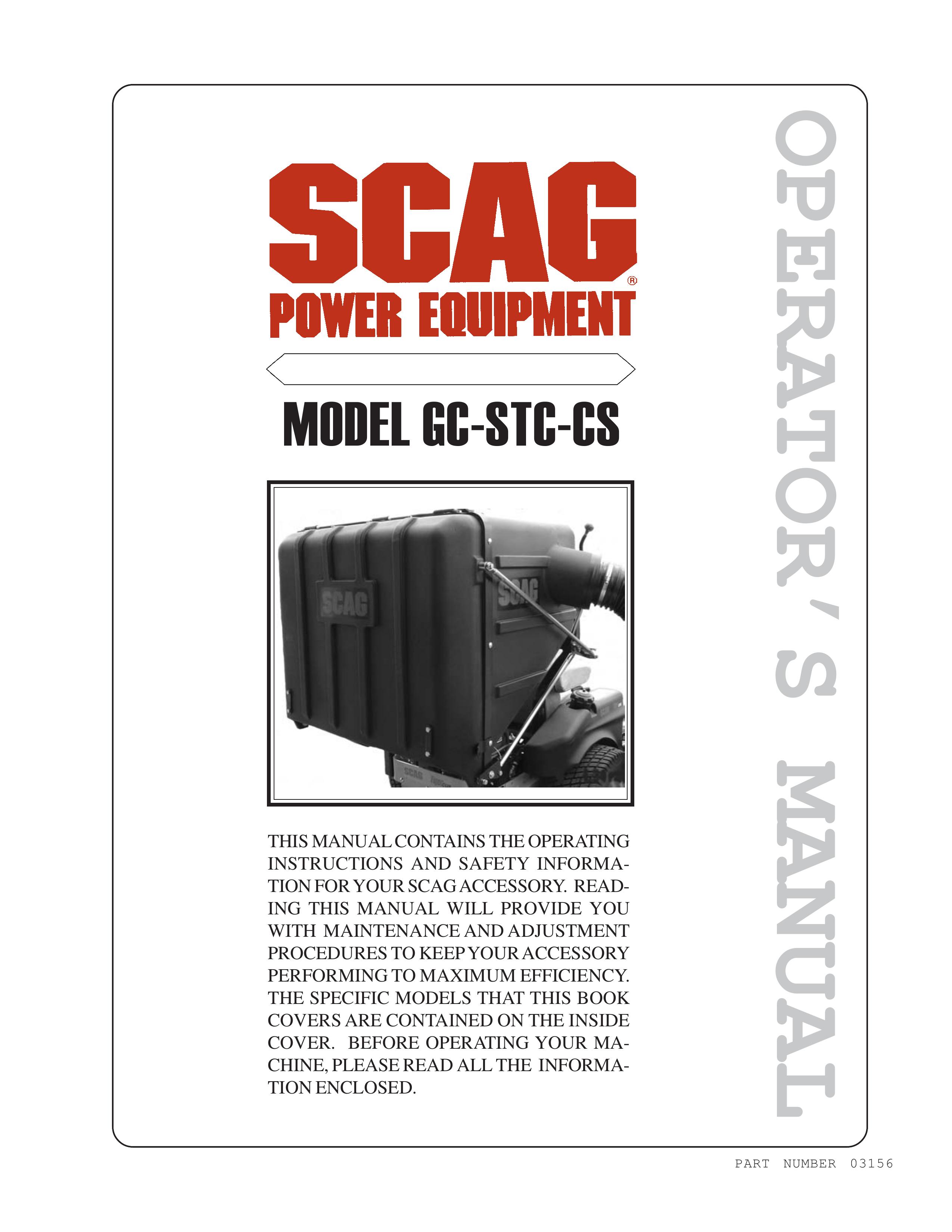Scag Power Equipment GC-STC-CS Lawn Mower User Manual