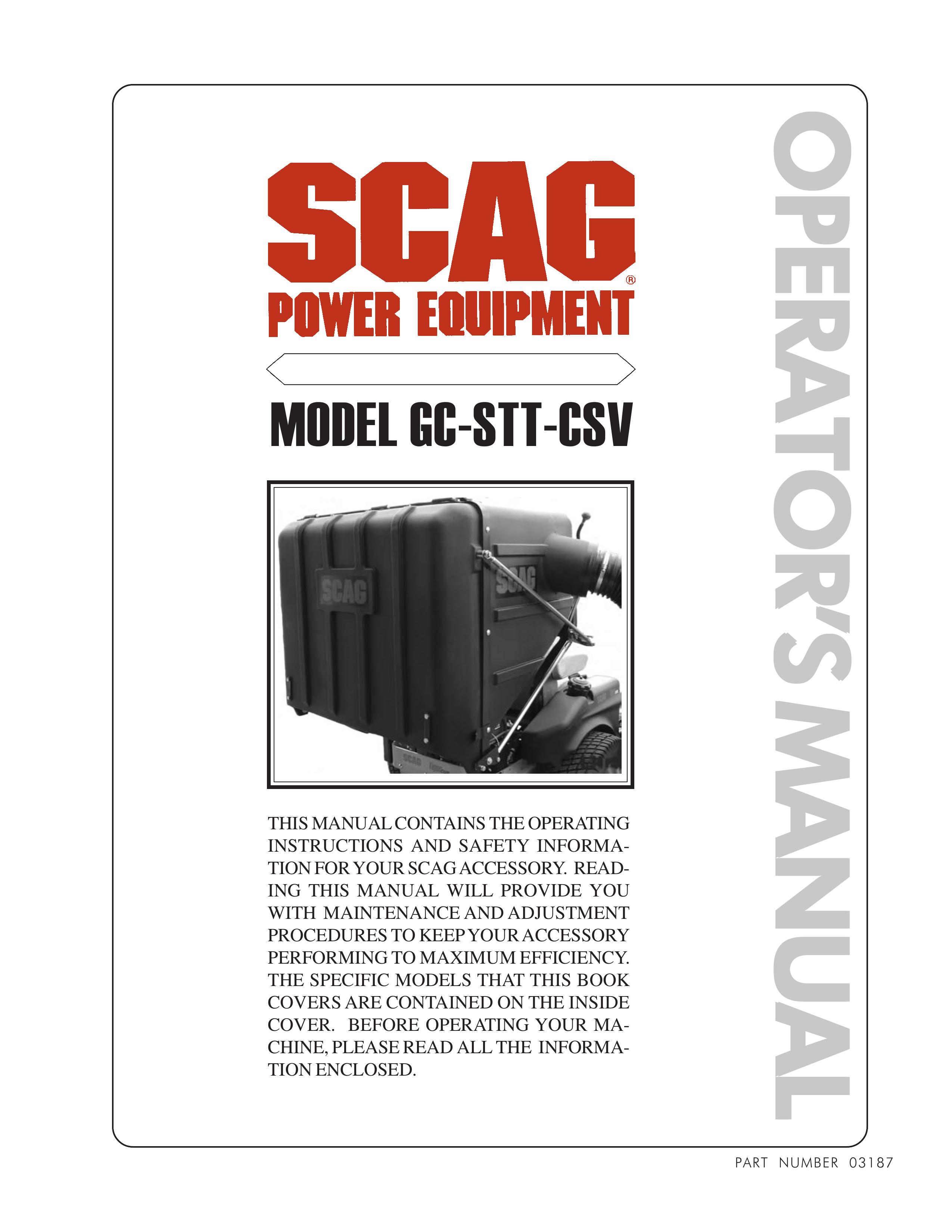 Scag Power Equipment GC-STT-CSV Lawn Mower User Manual