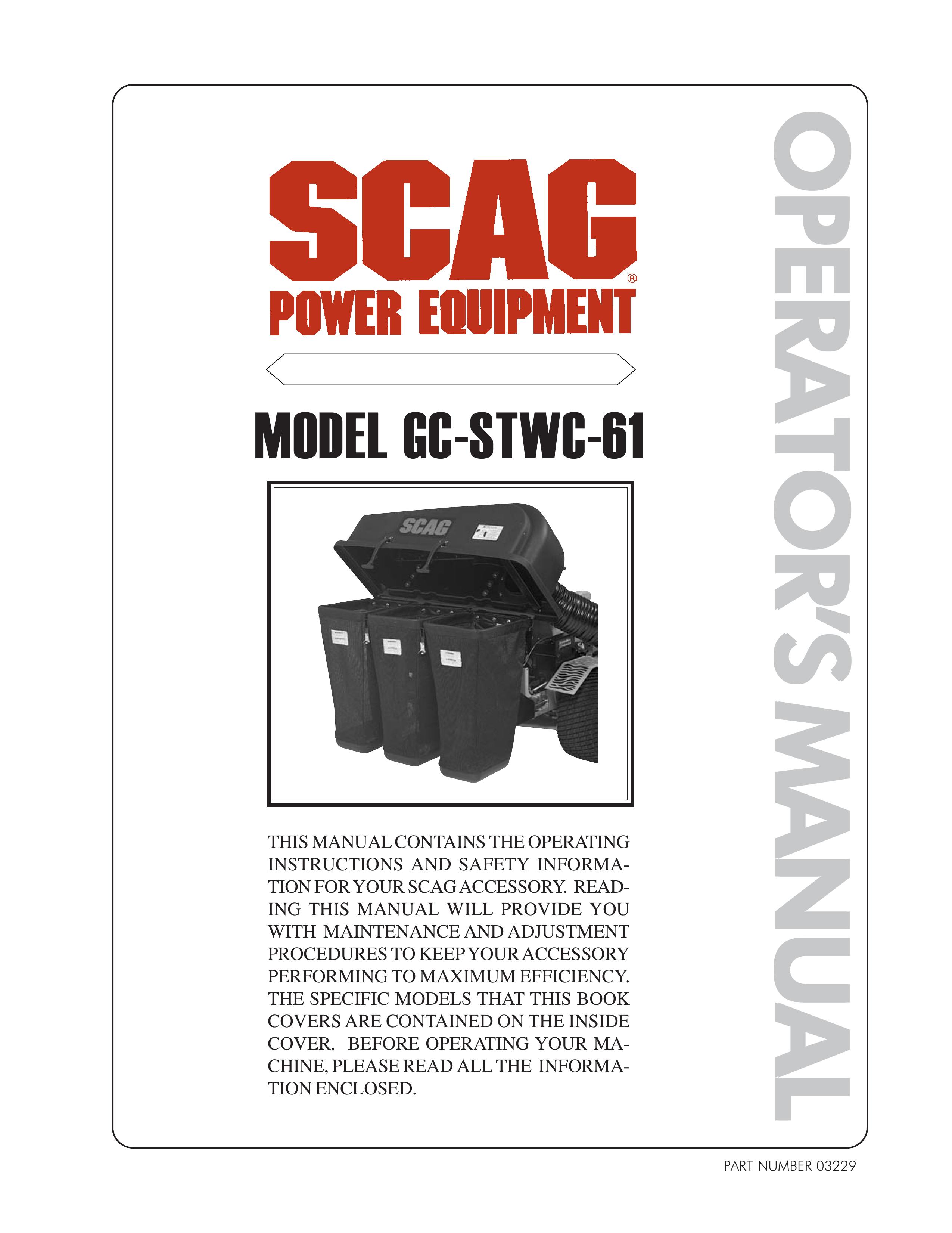 Scag Power Equipment GC-STWC-61 Lawn Mower User Manual