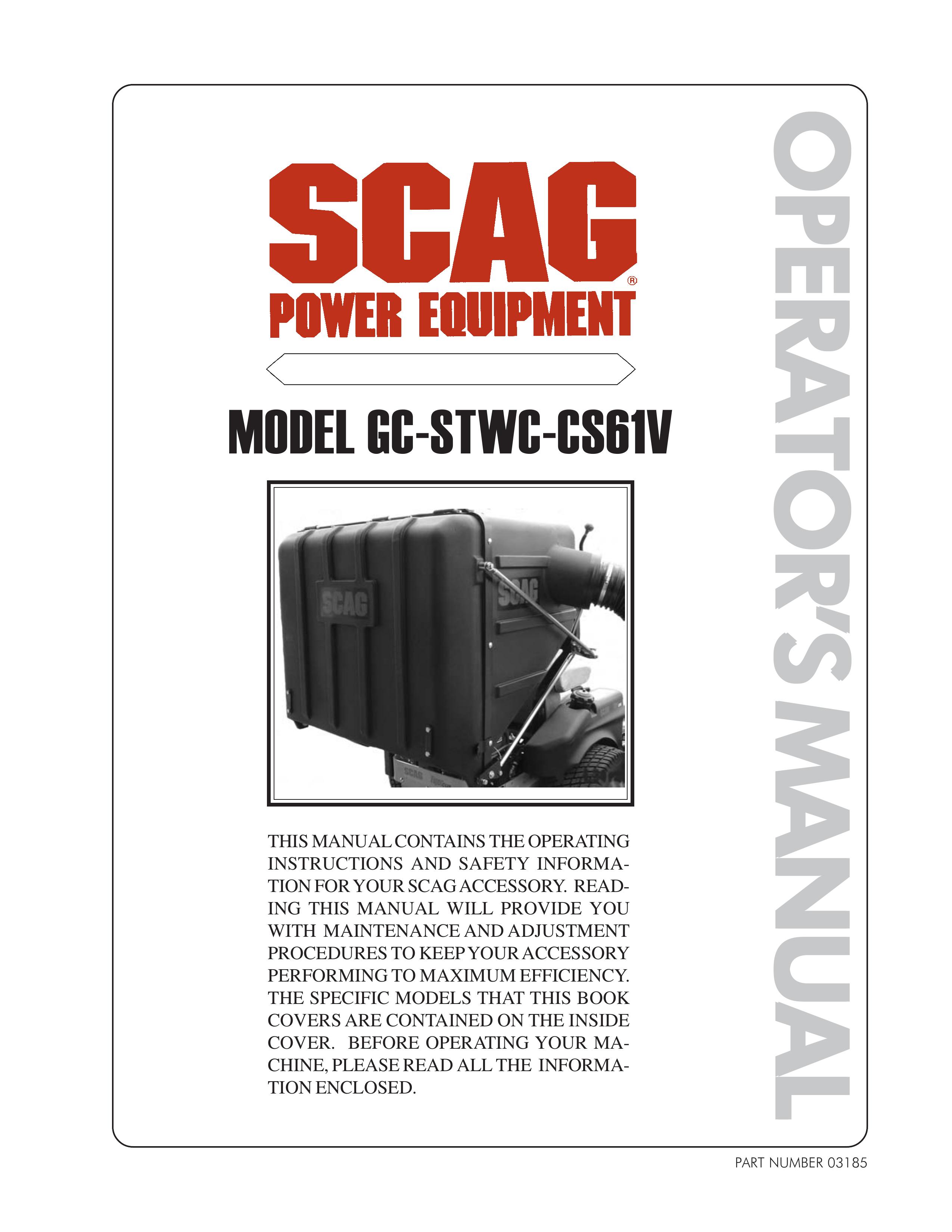 Scag Power Equipment GC-STWC-CS61V Lawn Mower User Manual