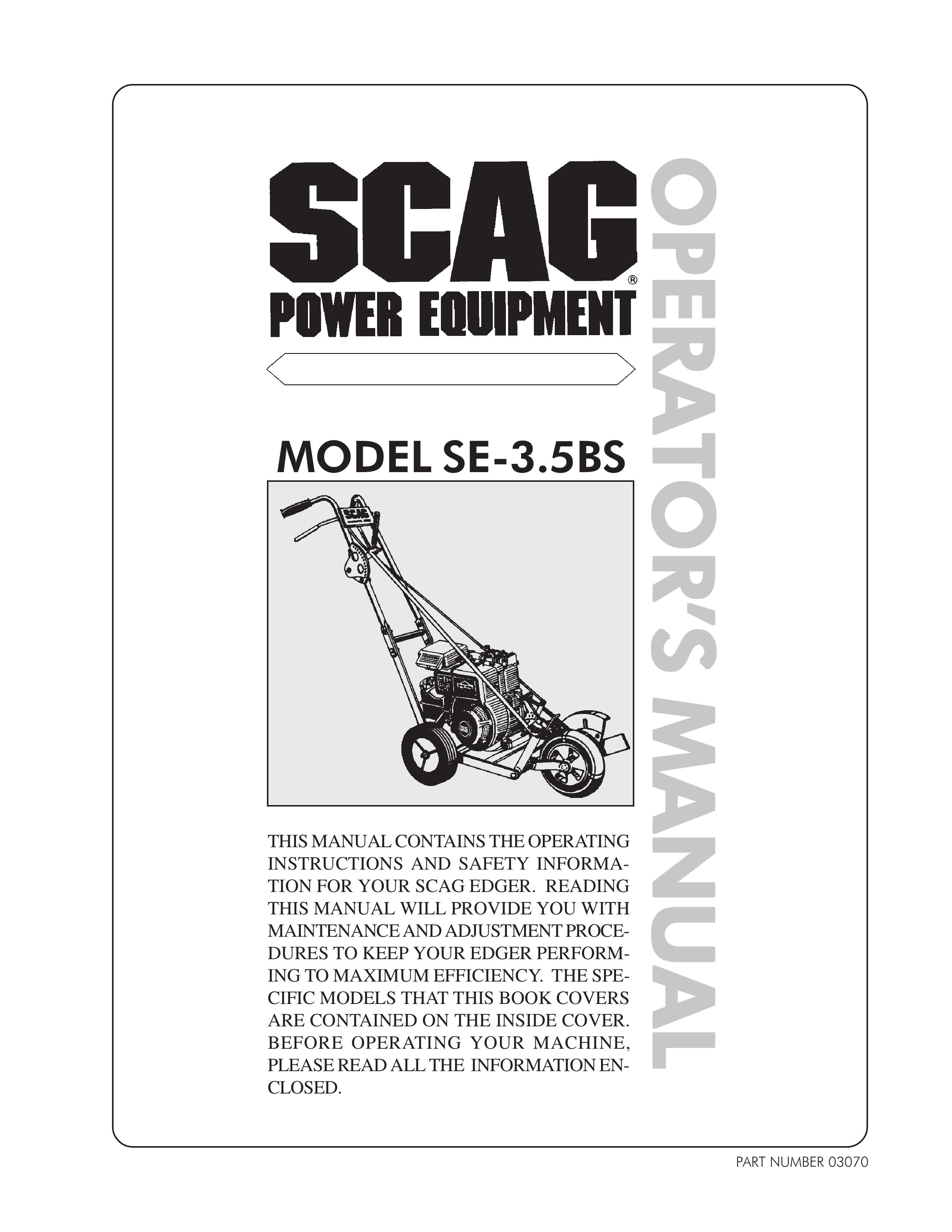 Scag Power Equipment SE-3.5BS Lawn Mower User Manual