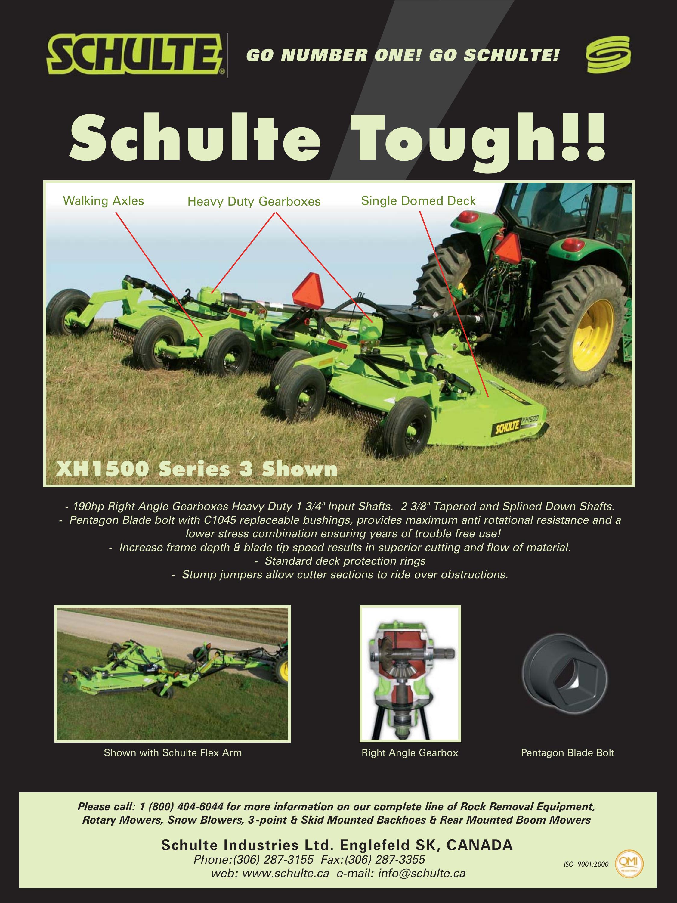 Schulte XH1500 Series Lawn Mower User Manual