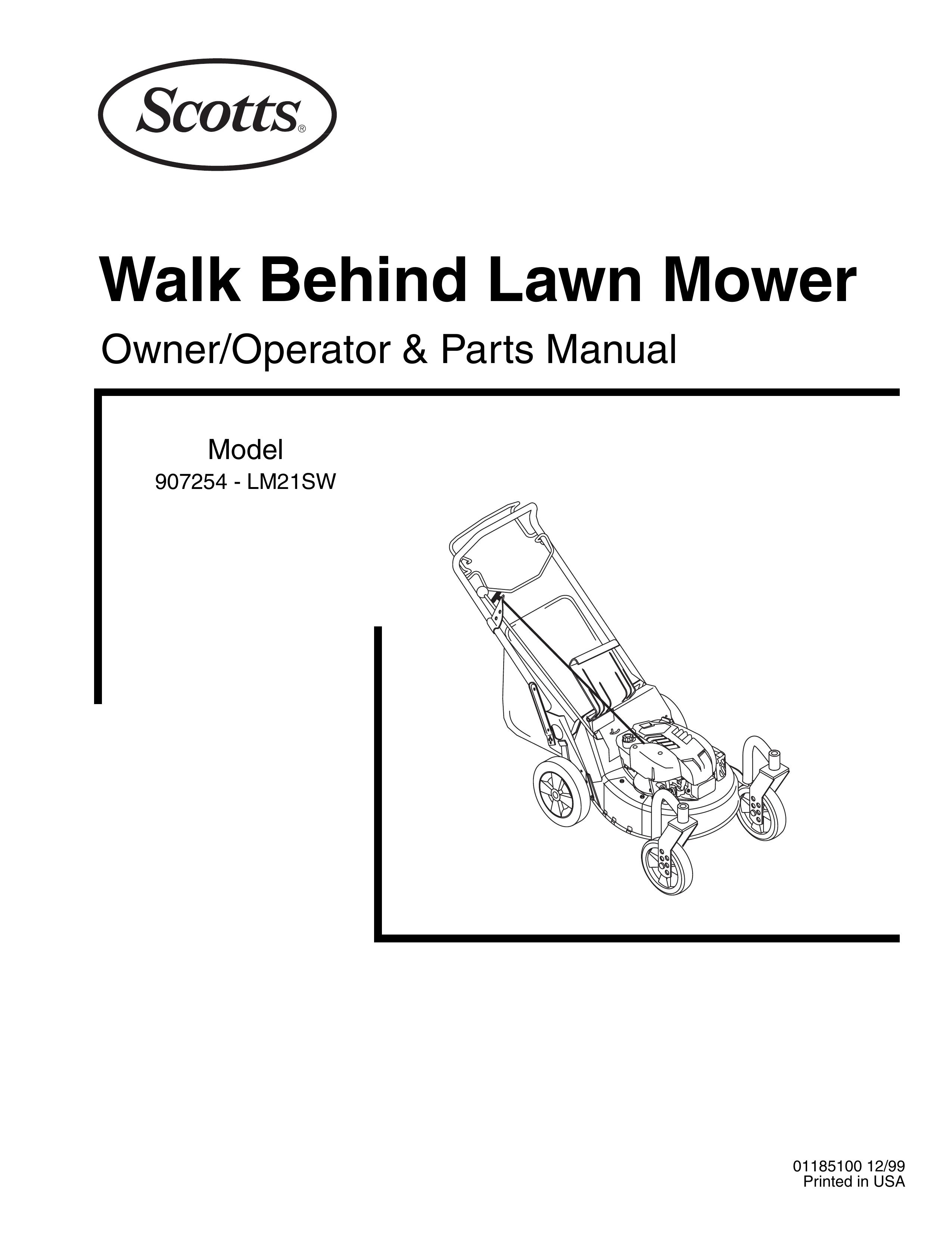Scotts 907254 - LM21SW Lawn Mower User Manual