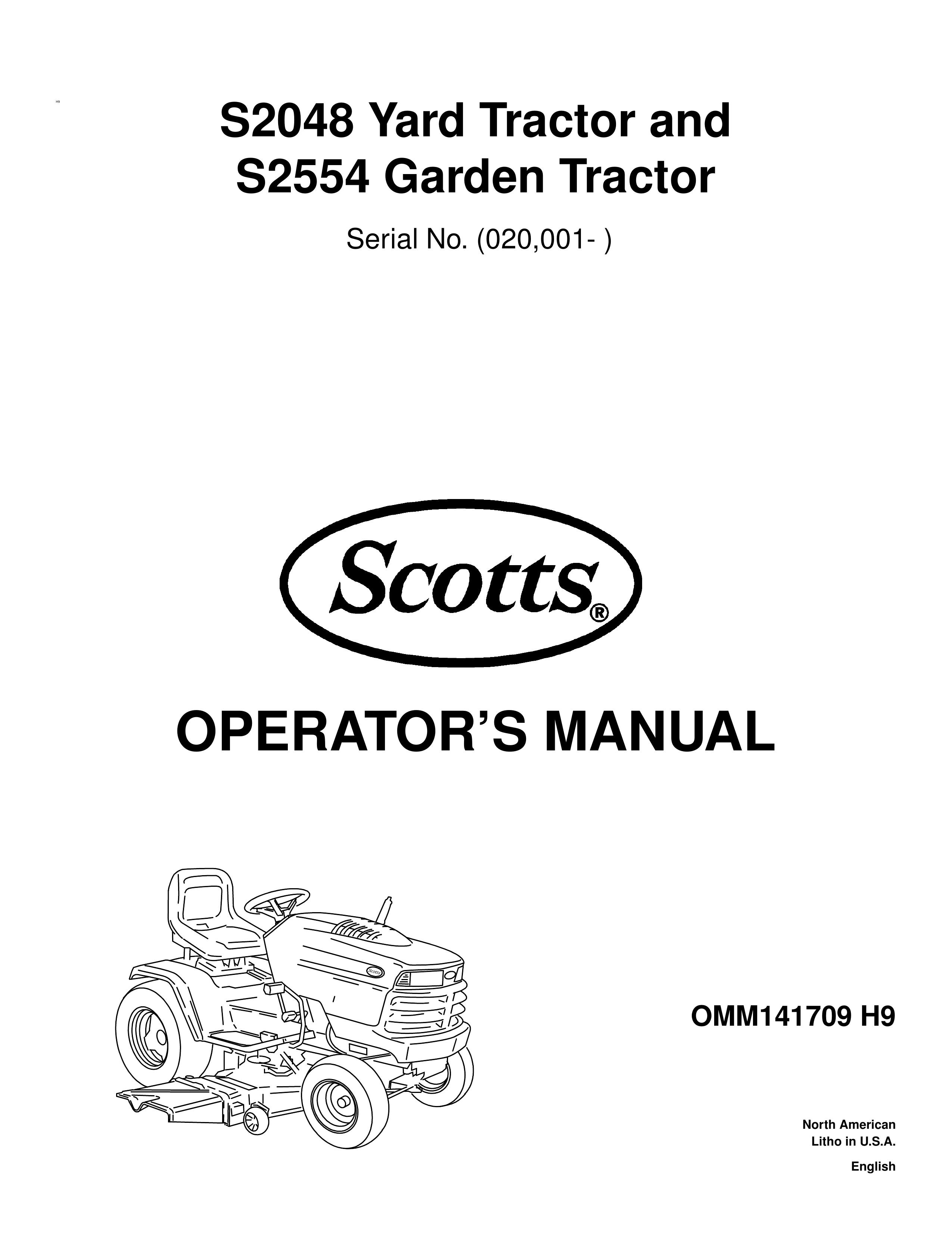 Scotts S2048, S2554 Lawn Mower User Manual