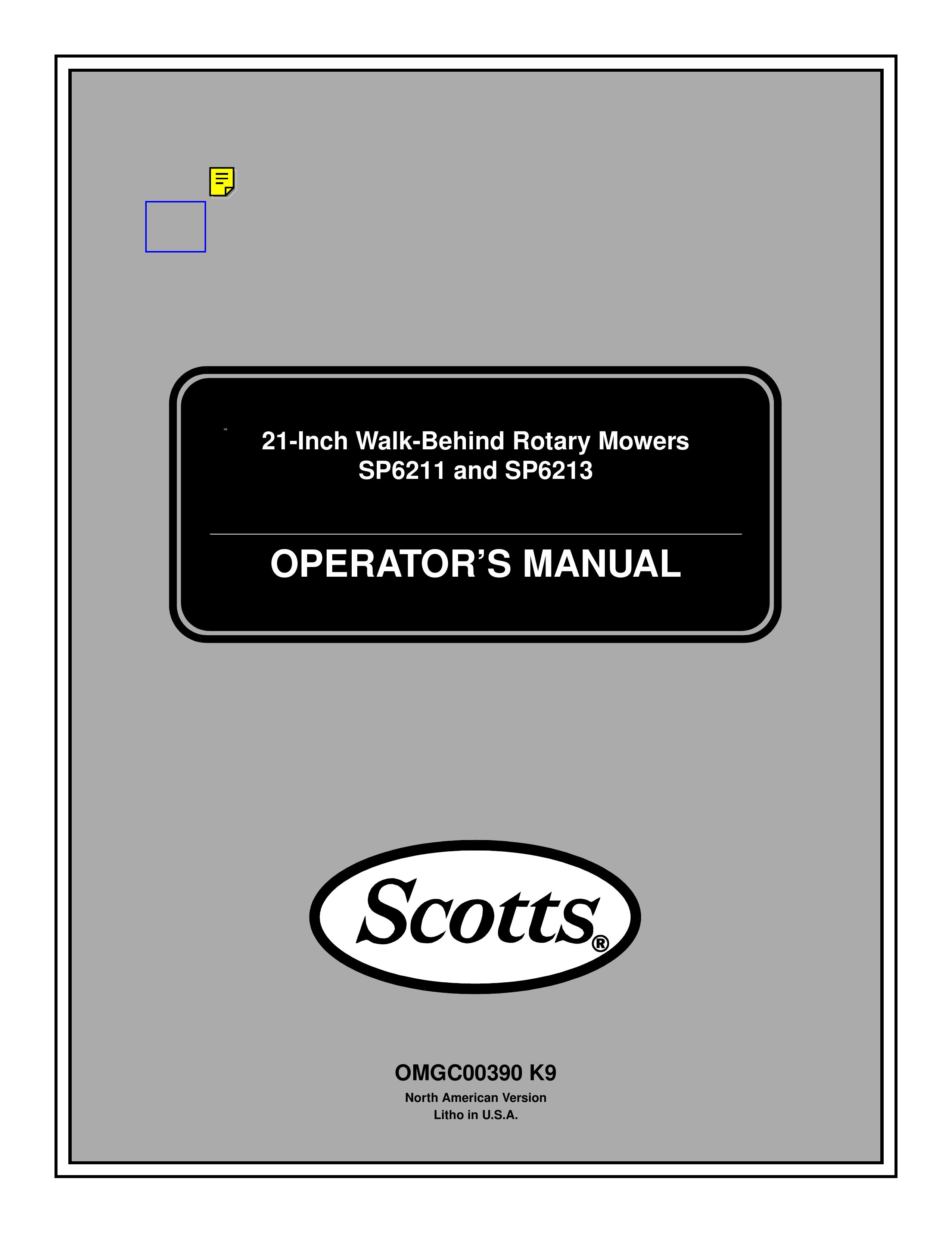 Scotts SP6211 Lawn Mower User Manual