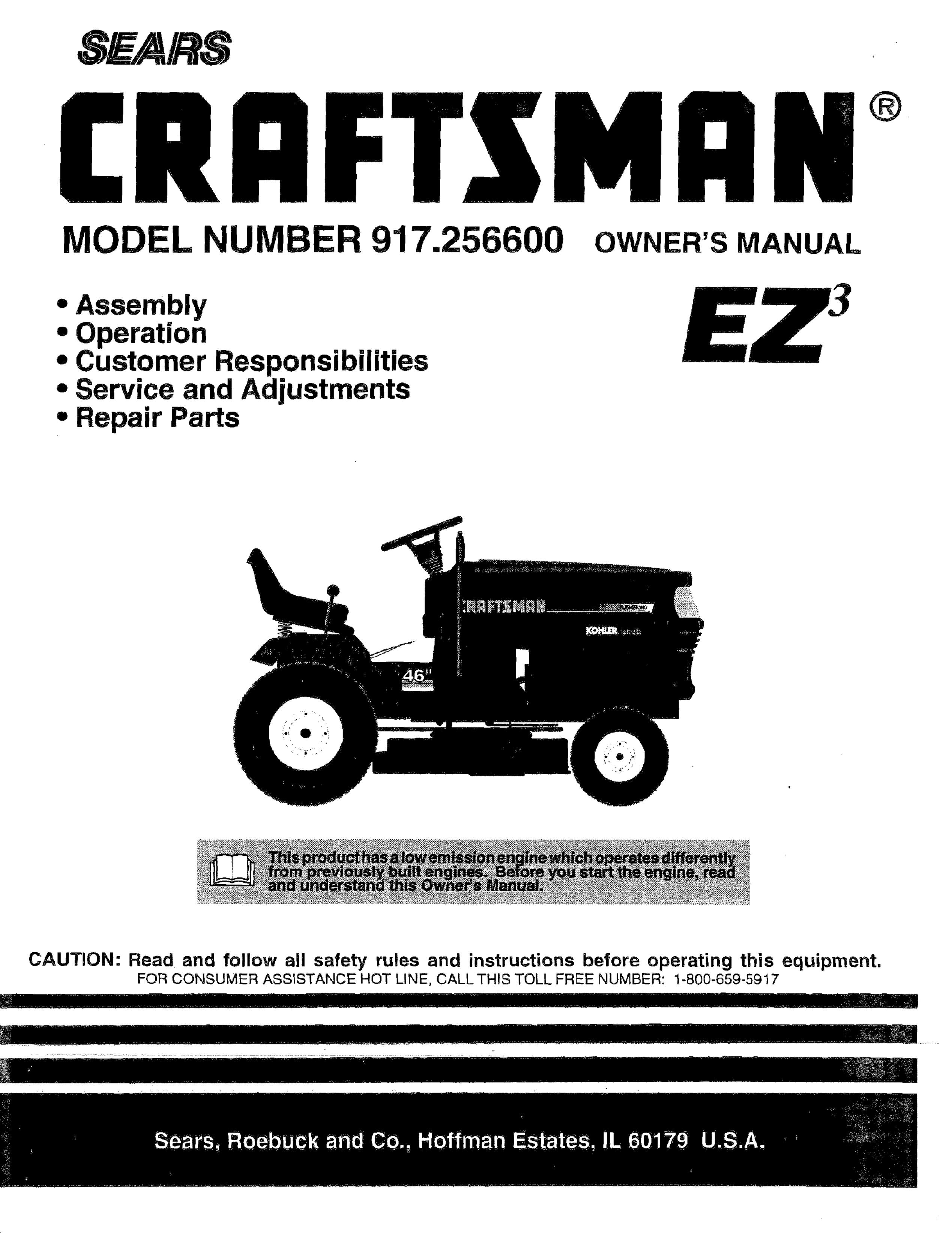 Sears 917.2566 Lawn Mower User Manual