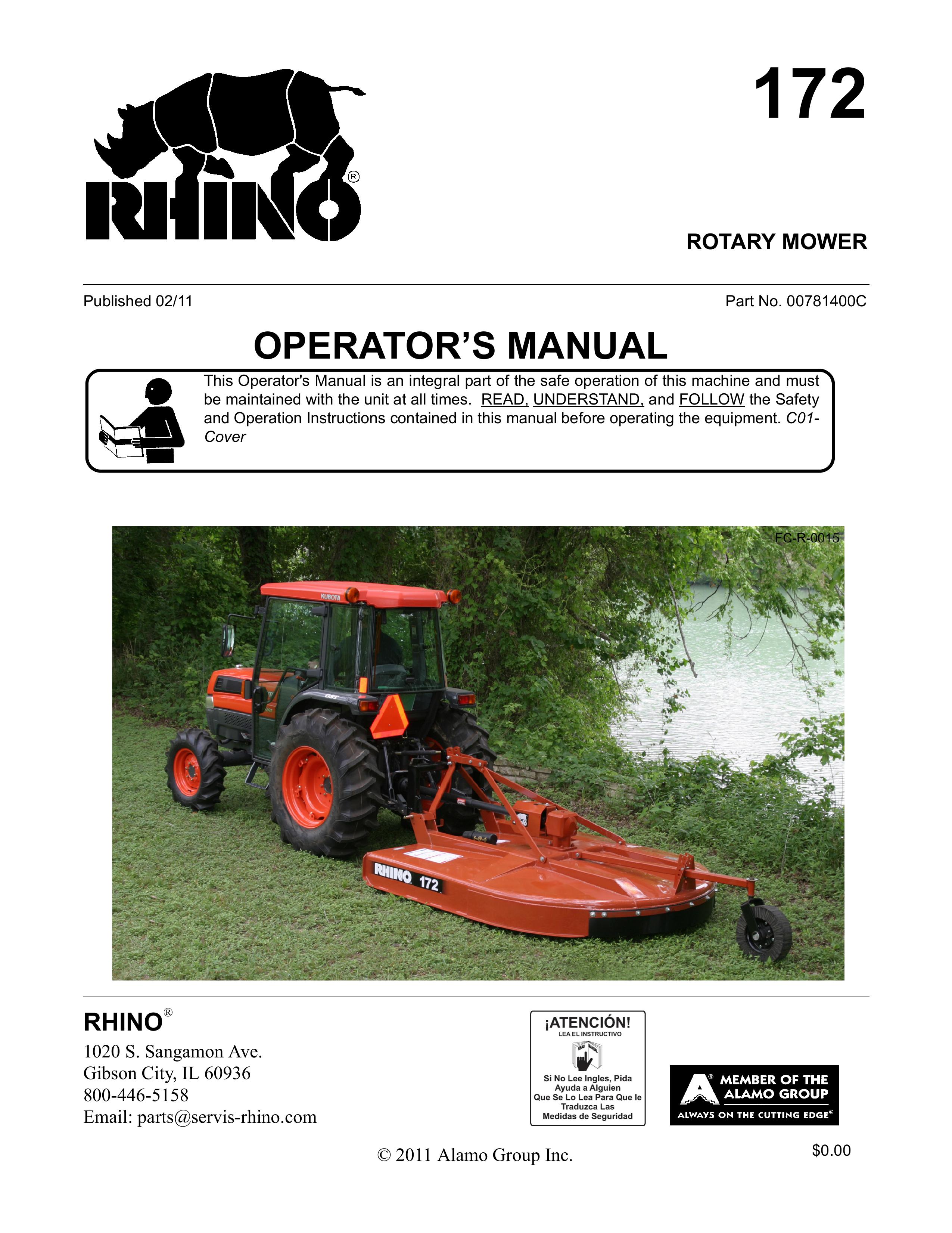 Servis-Rhino 00781400C Lawn Mower User Manual