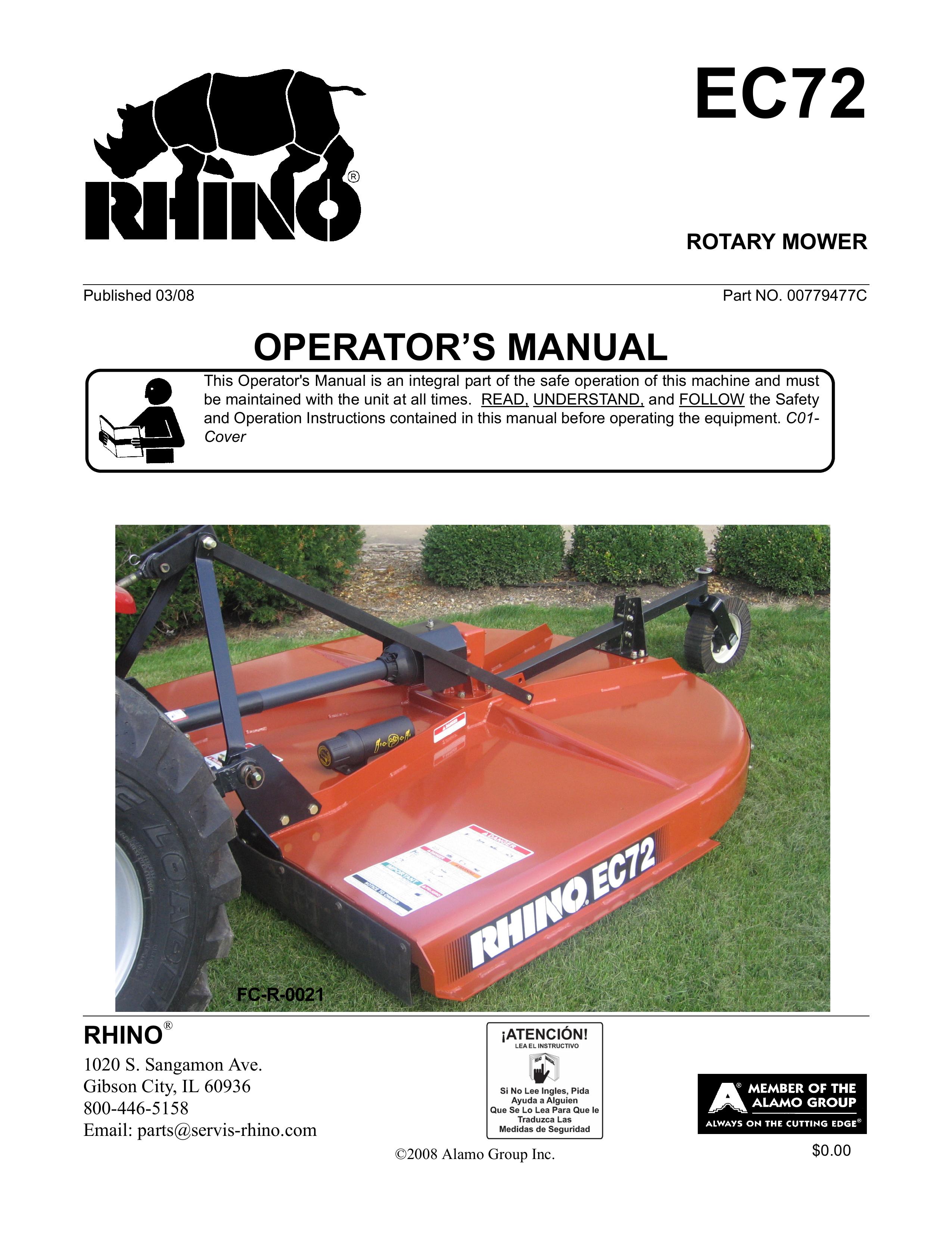 Servis-Rhino EC72 Lawn Mower User Manual