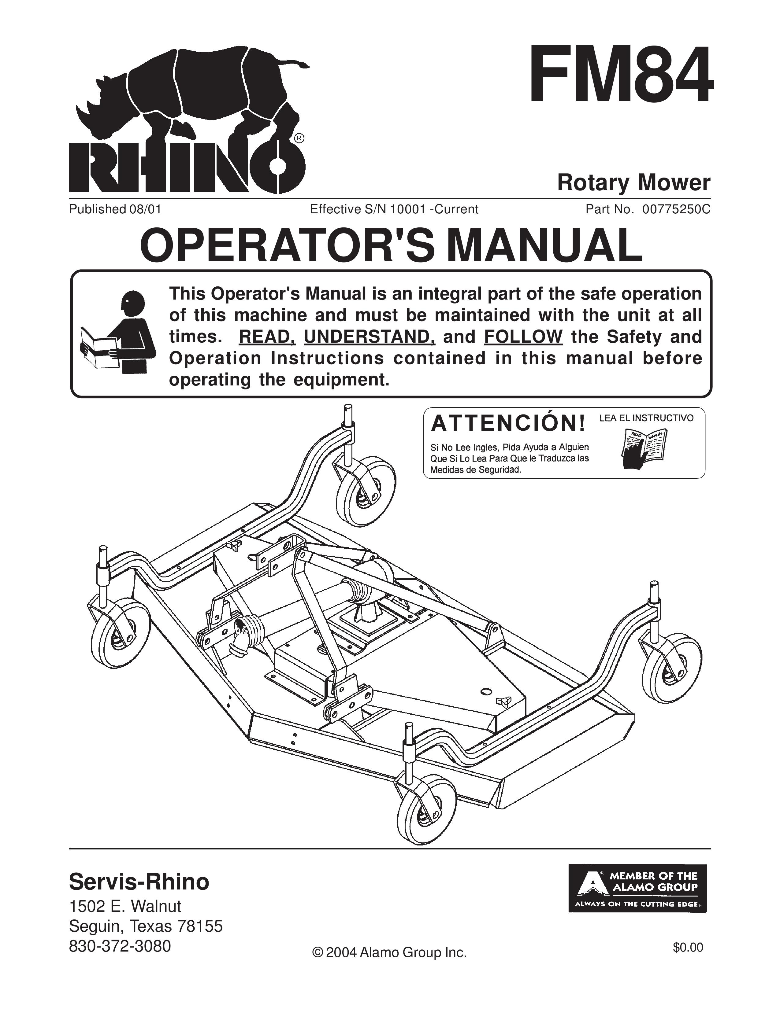 Servis-Rhino FM84 Lawn Mower User Manual