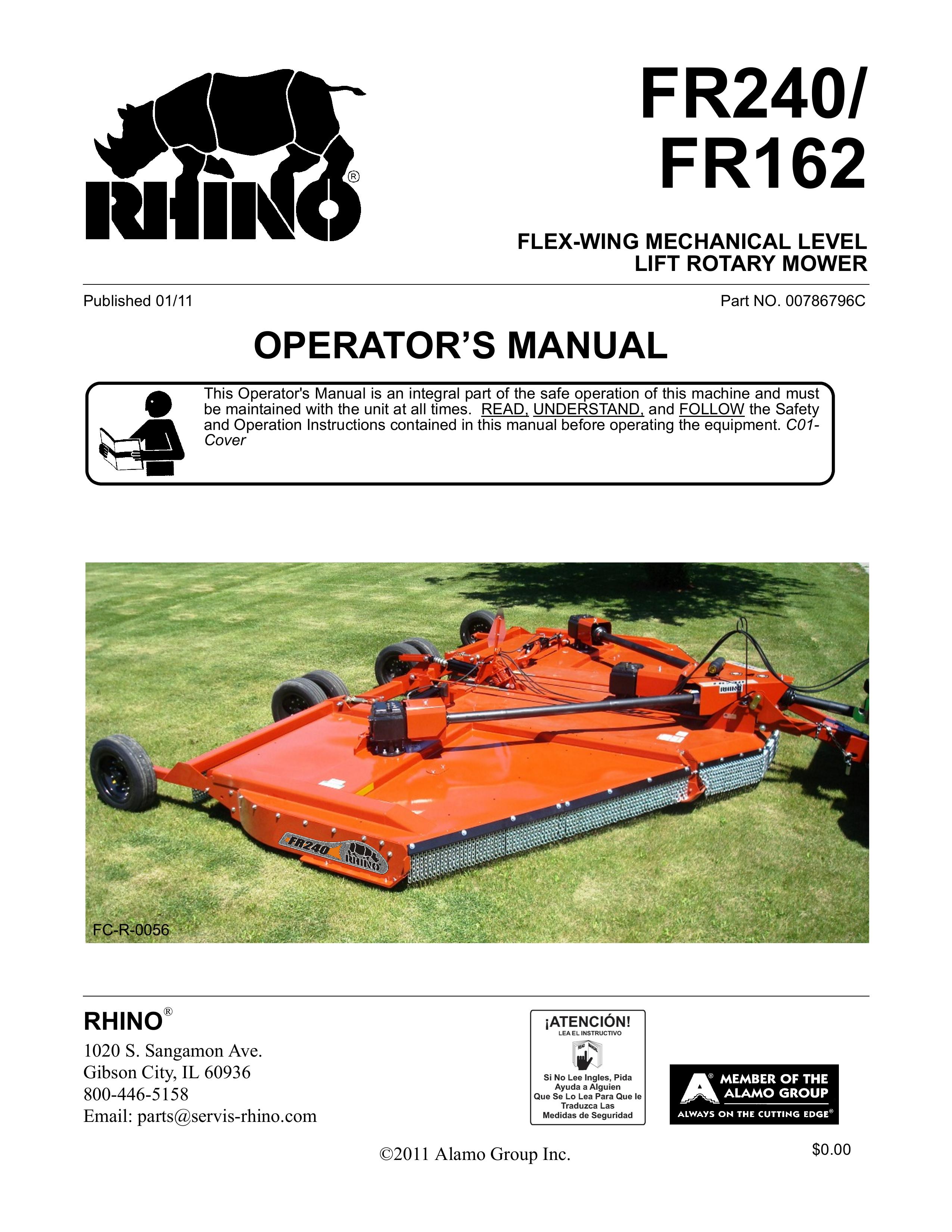 Servis-Rhino FR162 Lawn Mower User Manual