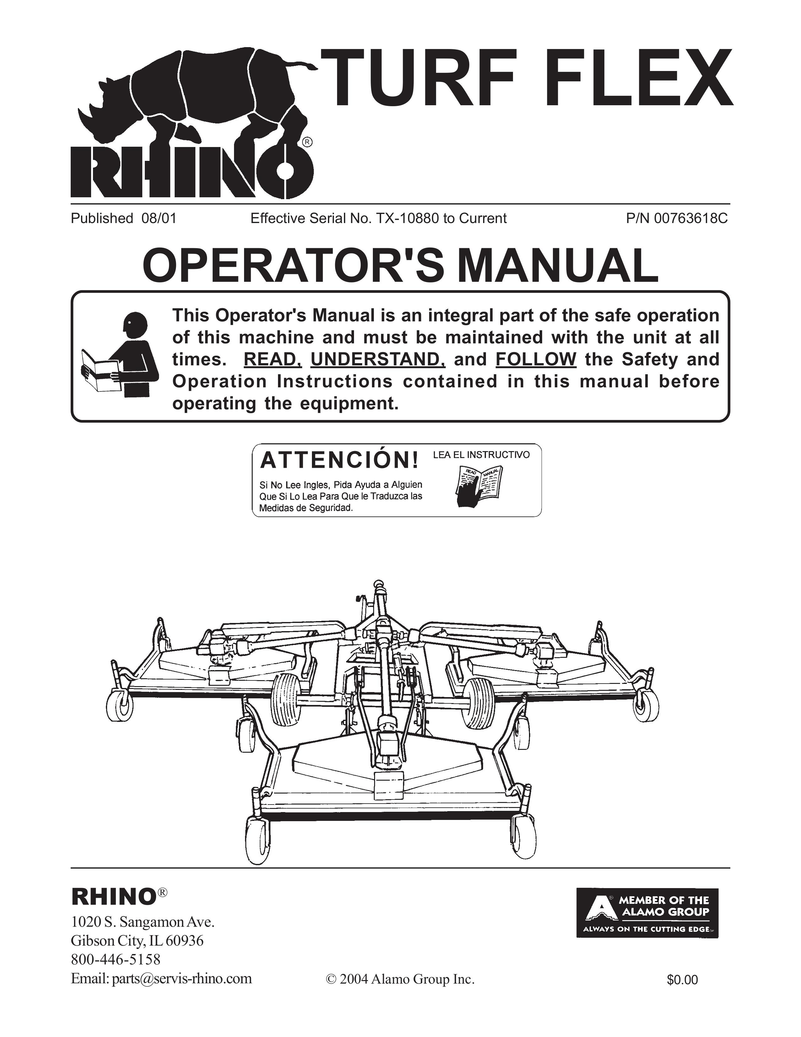 Servis-Rhino P/N 00763618C Lawn Mower User Manual
