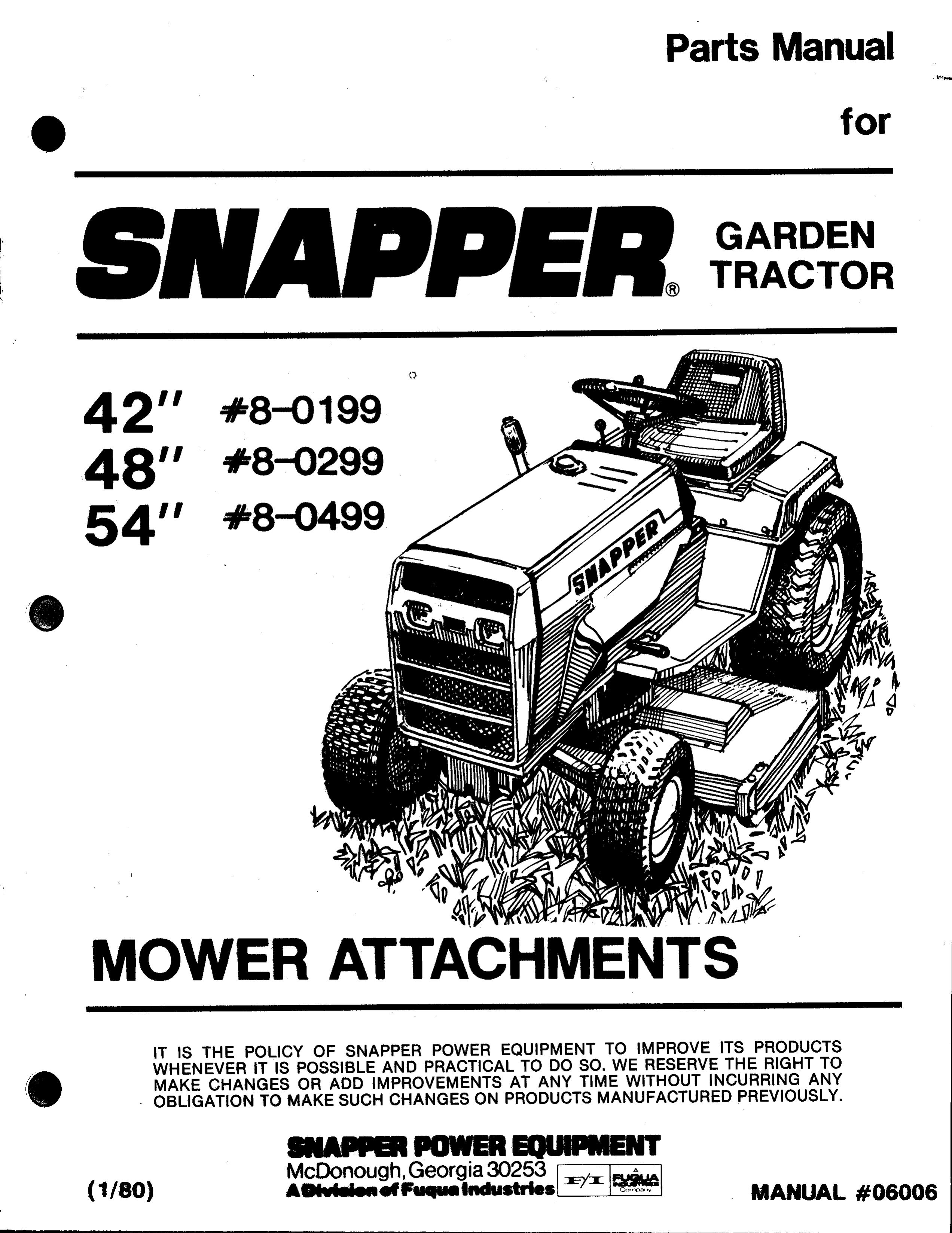Snapper 06006 Lawn Mower User Manual