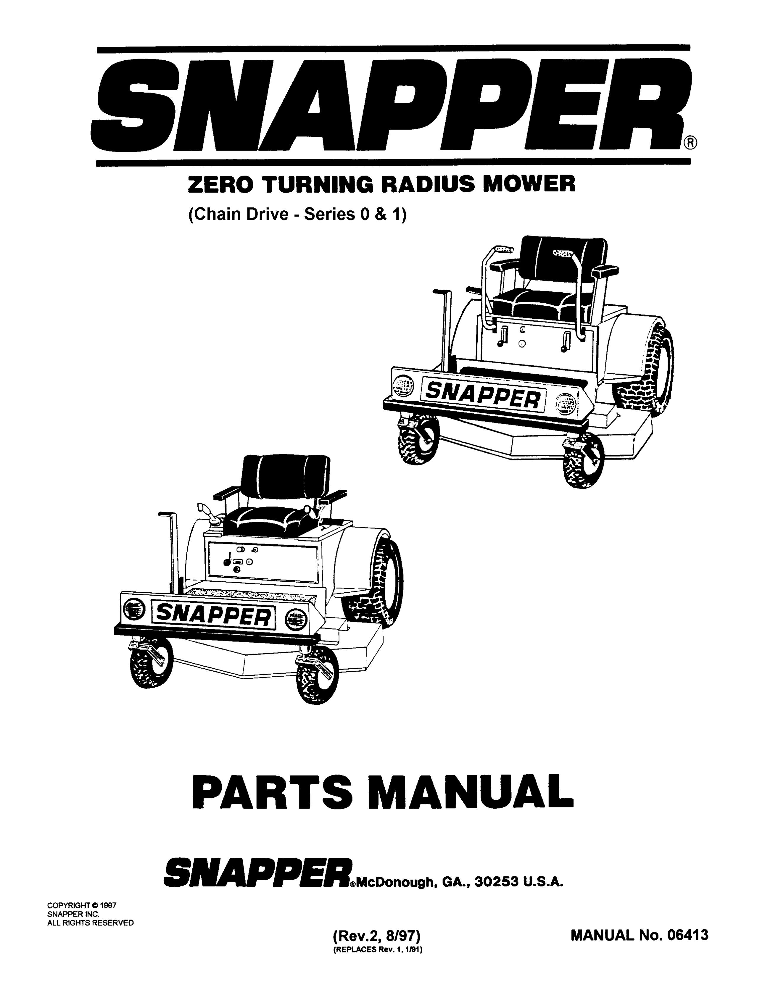 Snapper 06413 Lawn Mower User Manual