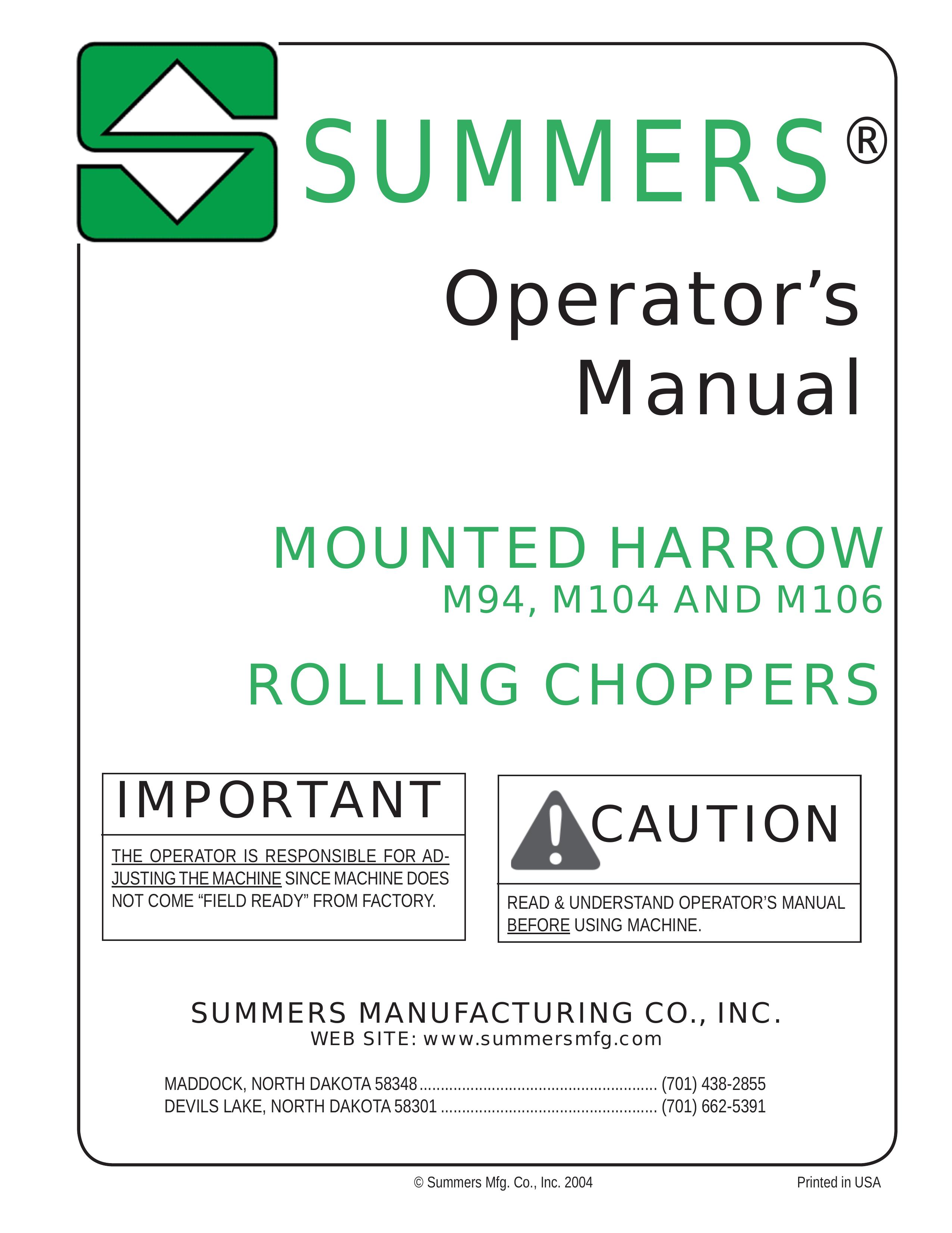 Summer Infant M106 Lawn Mower User Manual